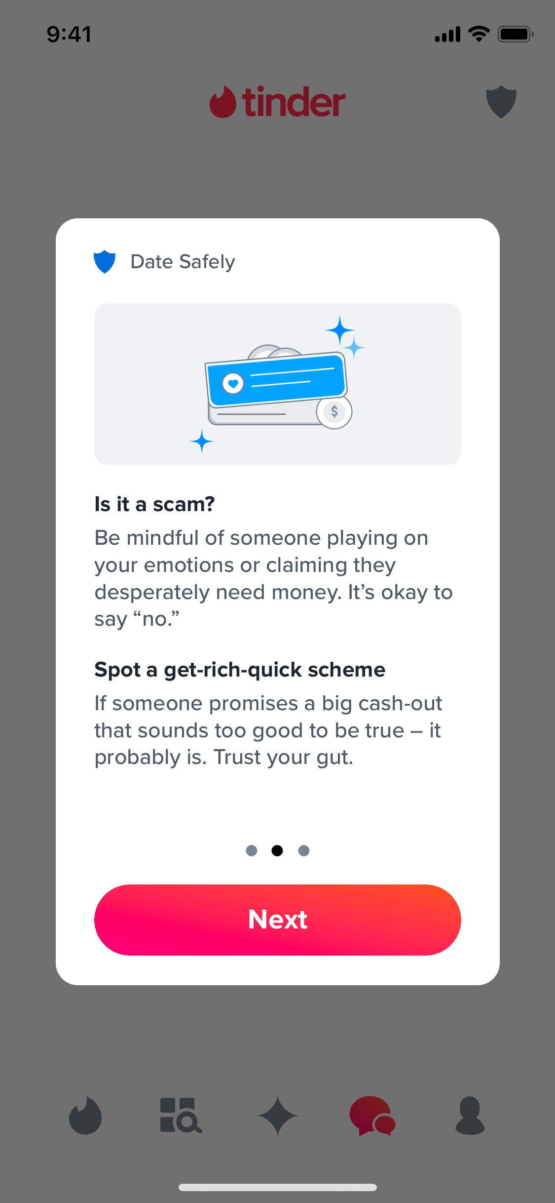 Tinder iOS screen 8