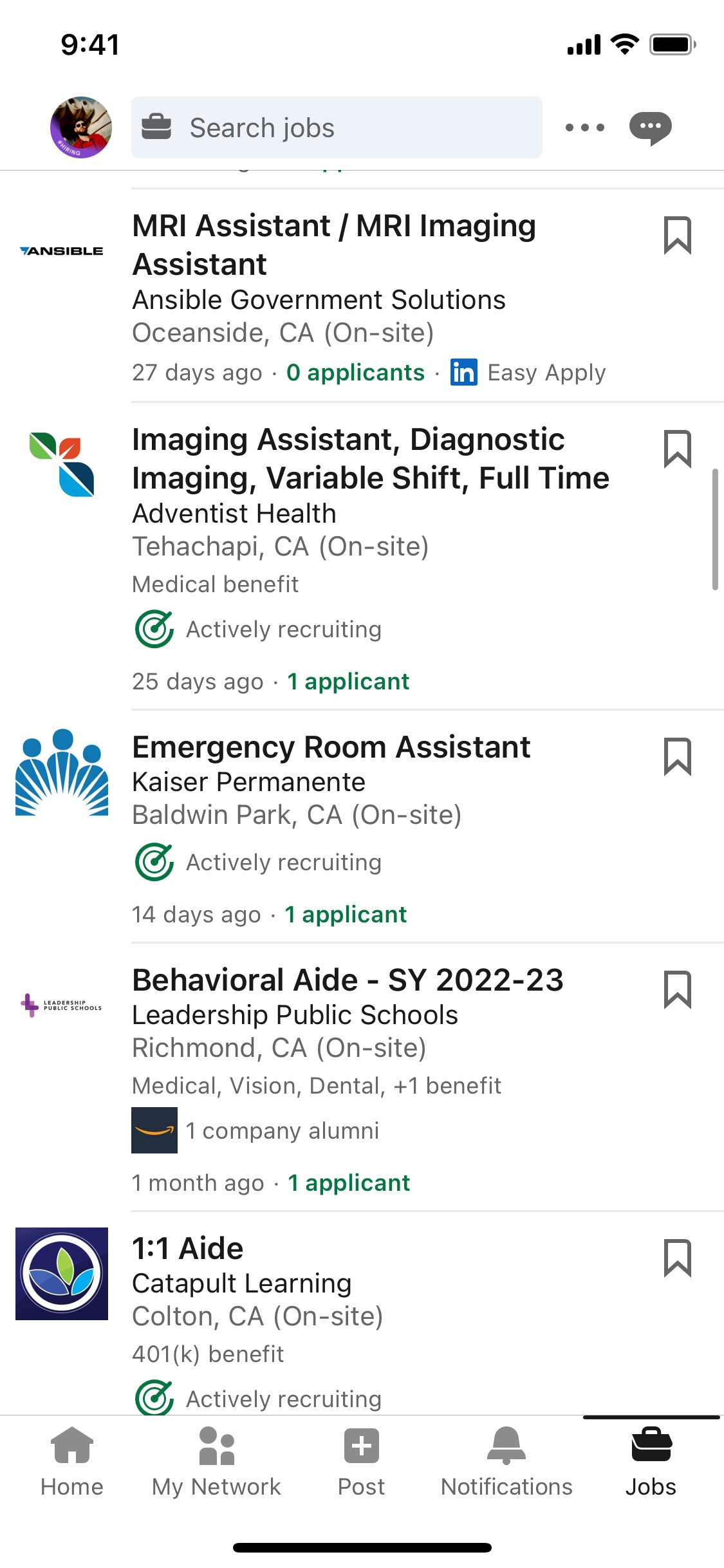 LinkedIn iOS screen 119