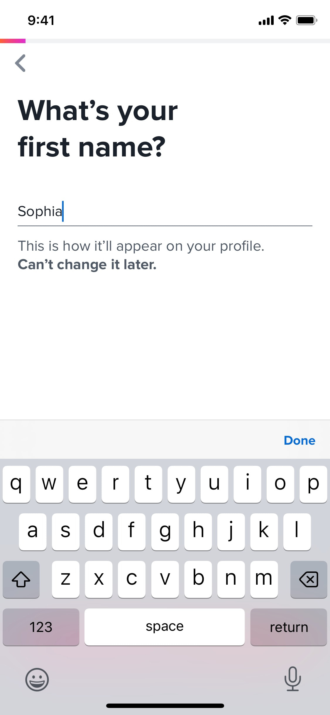 Tinder iOS screen 155