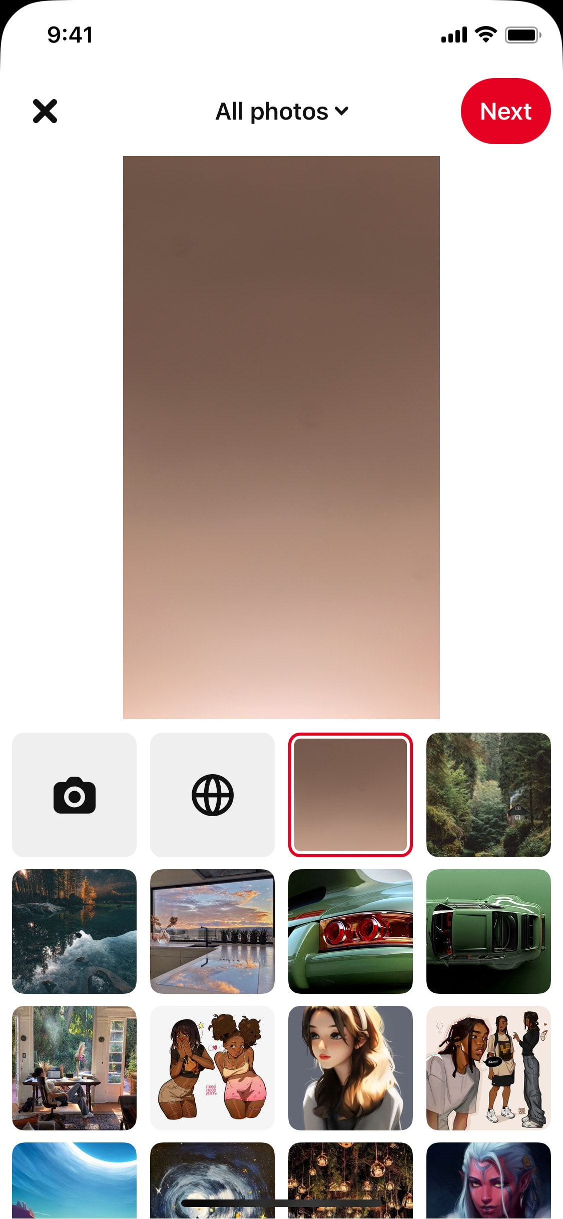 Pinterest iOS screen 256