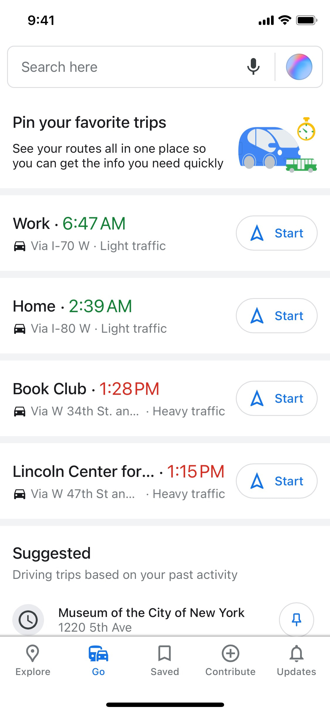 Google Maps iOS screen 722