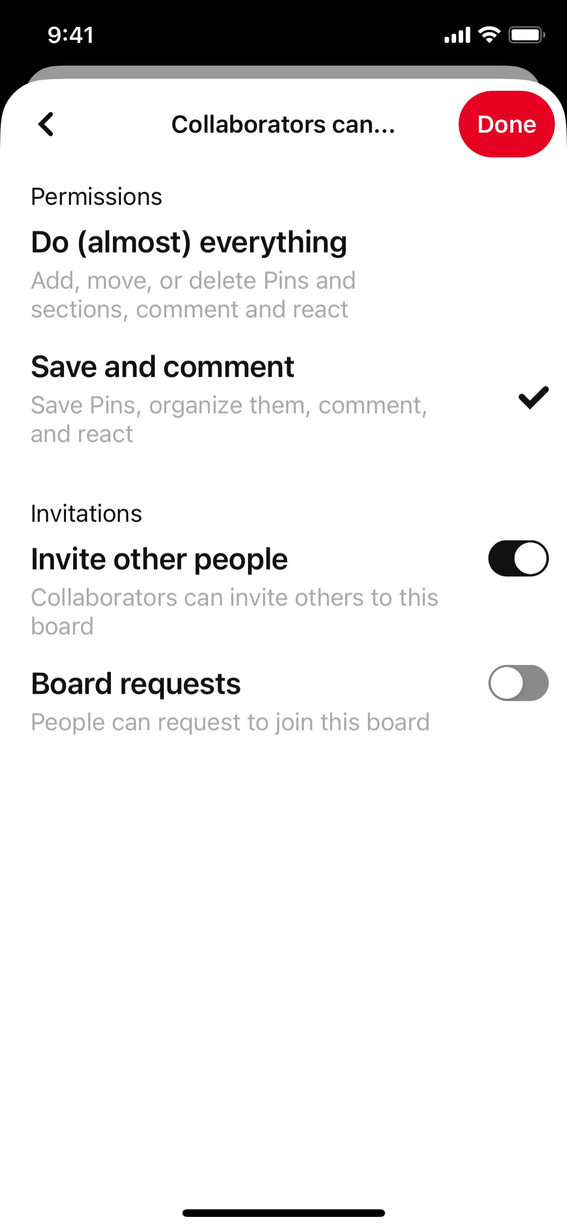 Pinterest iOS screen 68