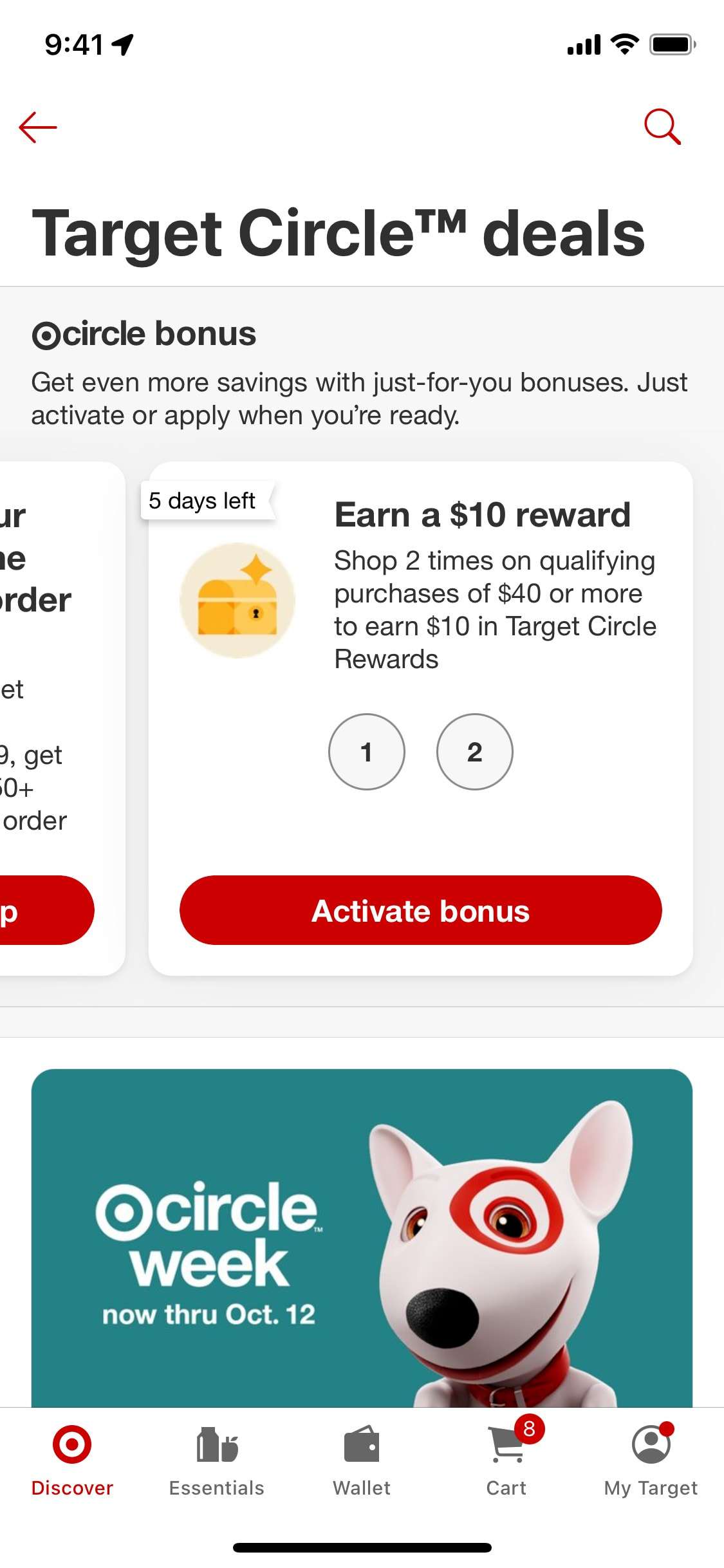 Target iOS screen 176