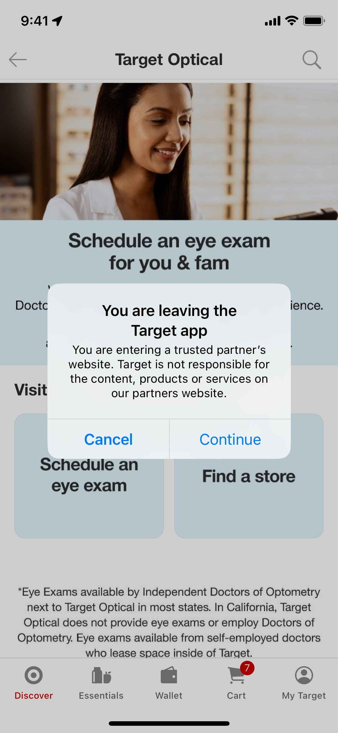 Target iOS screen 285