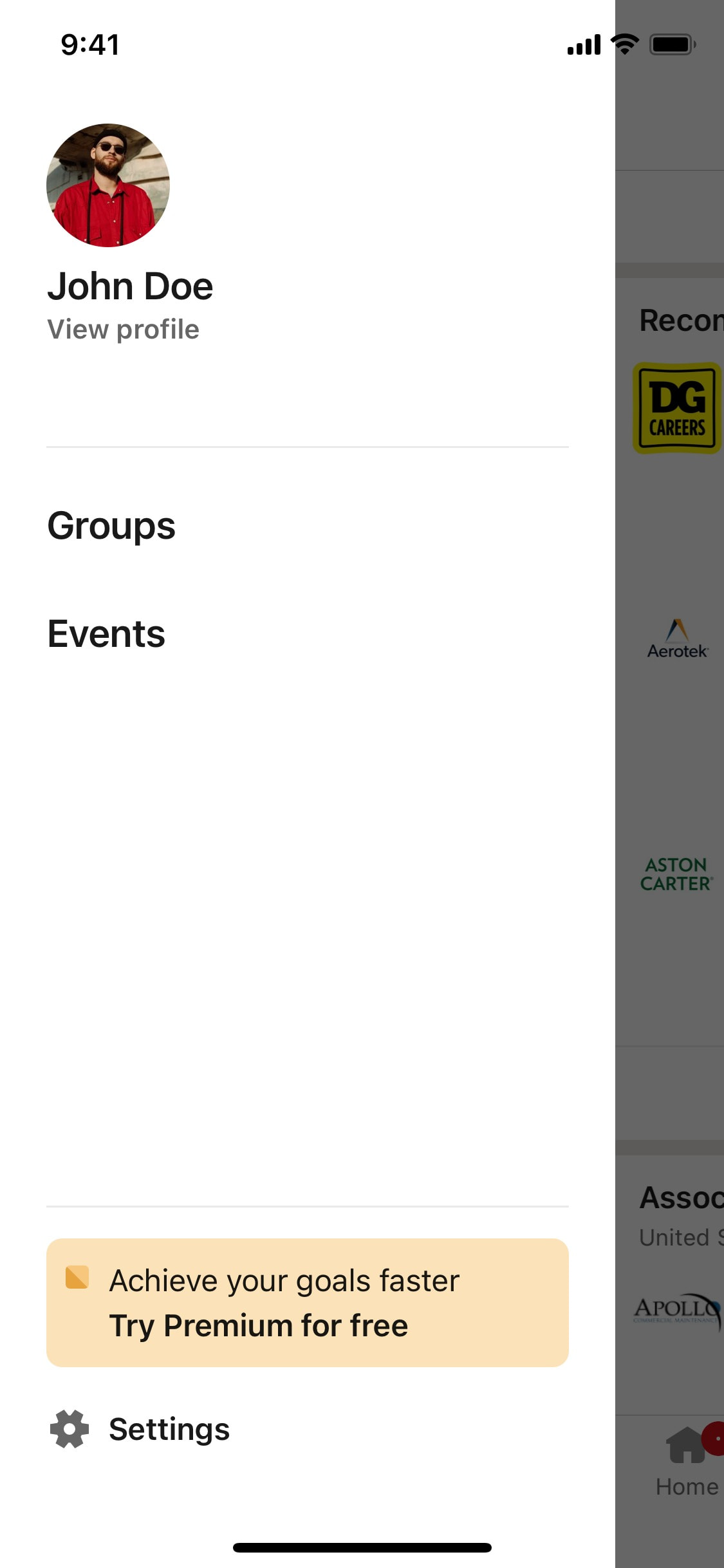 LinkedIn iOS screen 439