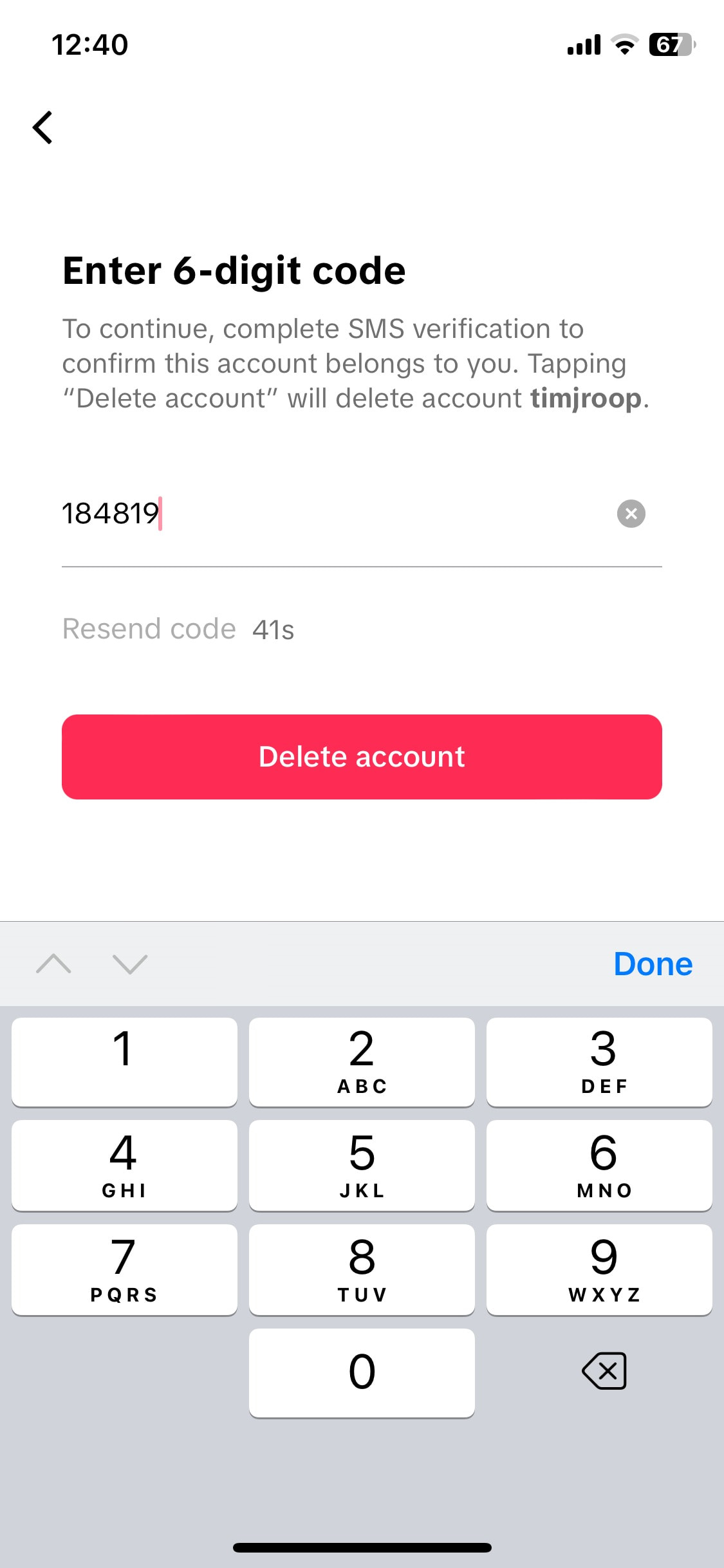 TikTok iOS screen 280