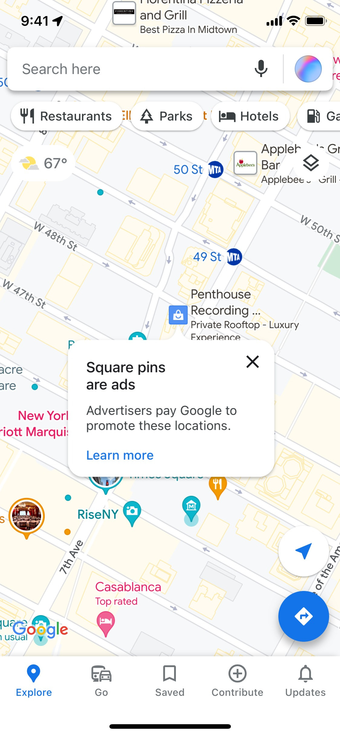 Google Maps iOS screen 9