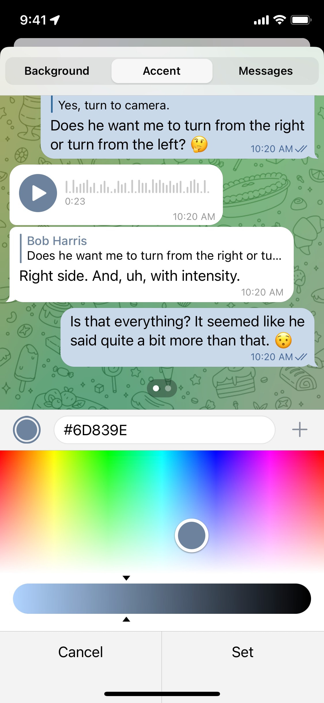 Telegram iOS screen 859
