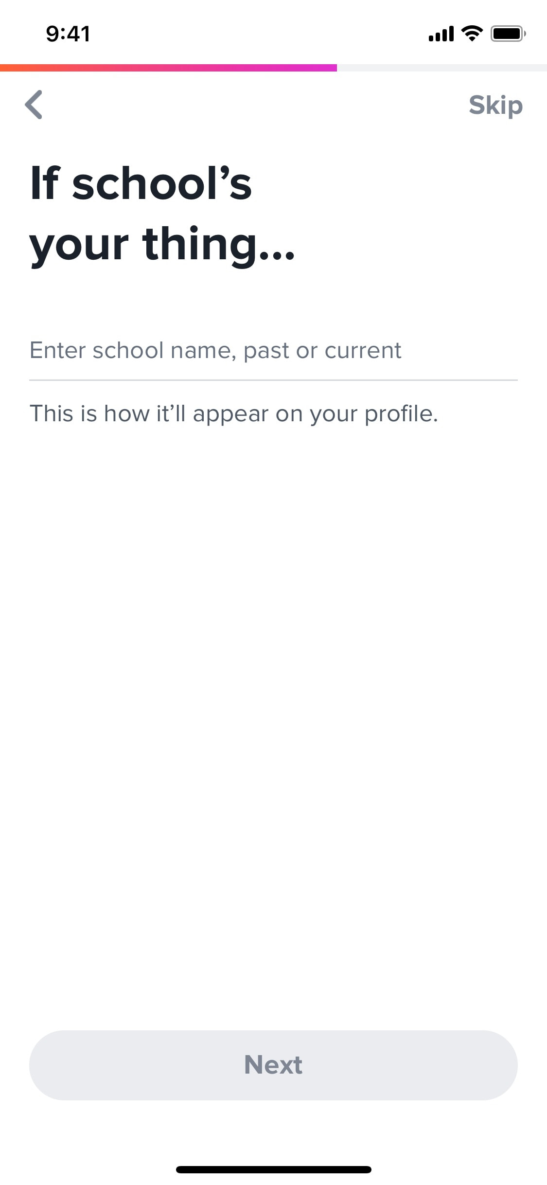Tinder iOS screen 78
