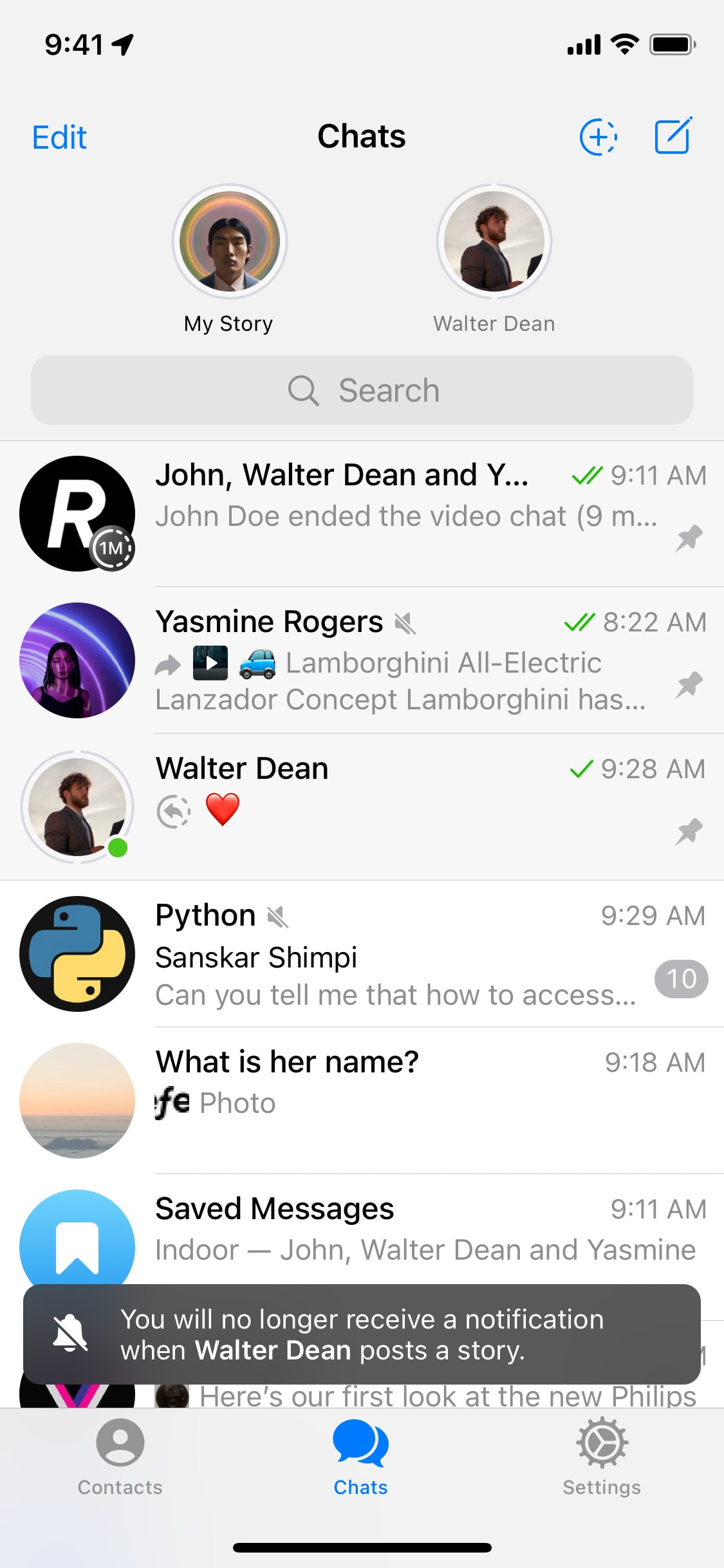 Telegram iOS screen 634