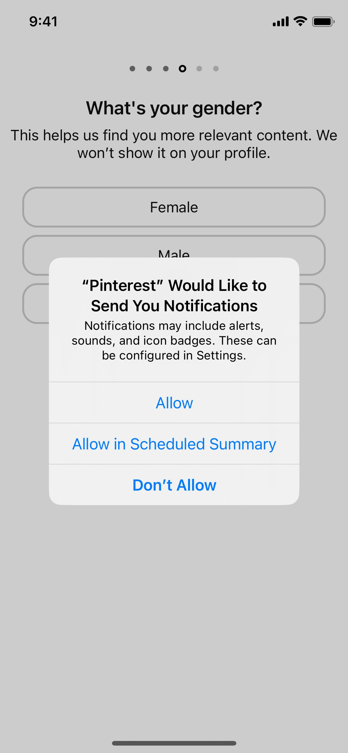 Pinterest iOS screen 227