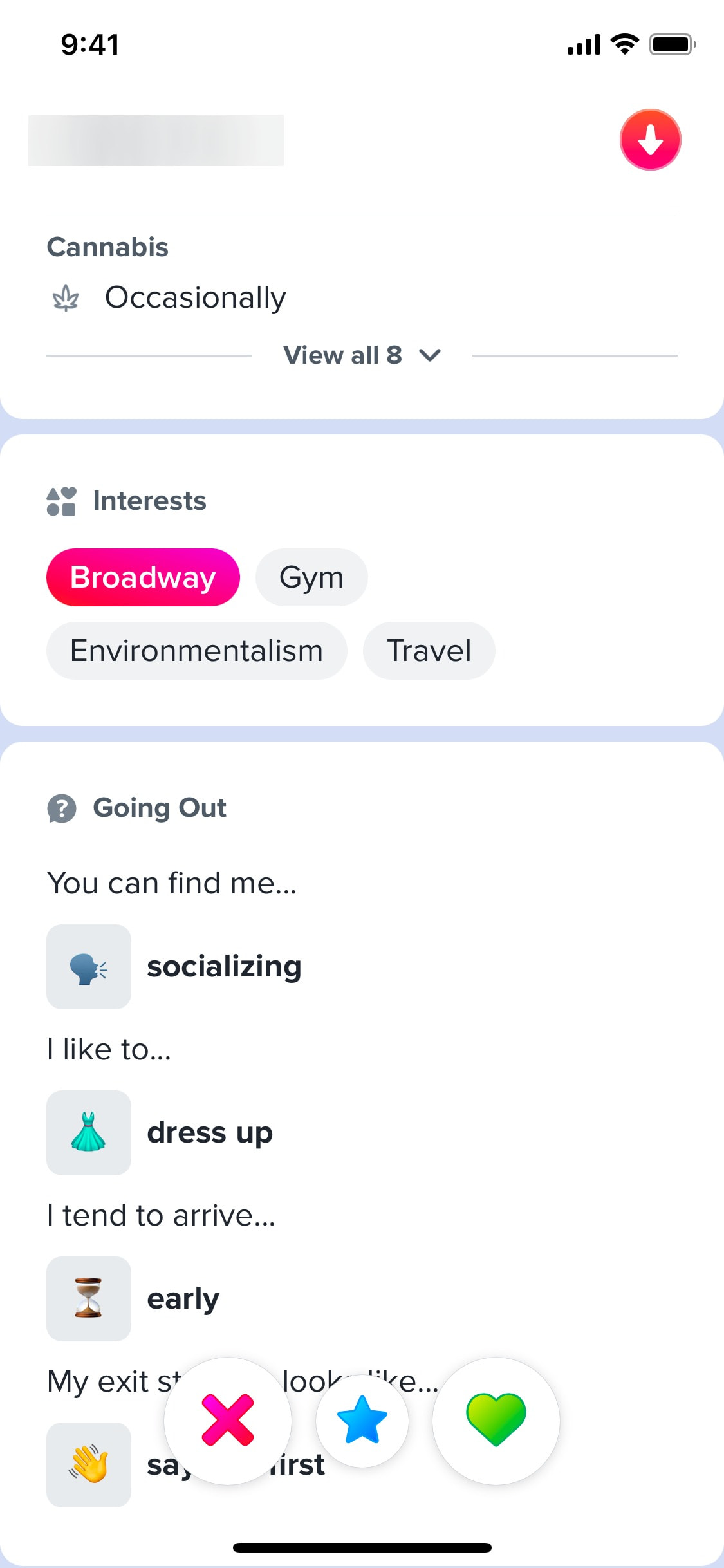 Tinder iOS screen 154
