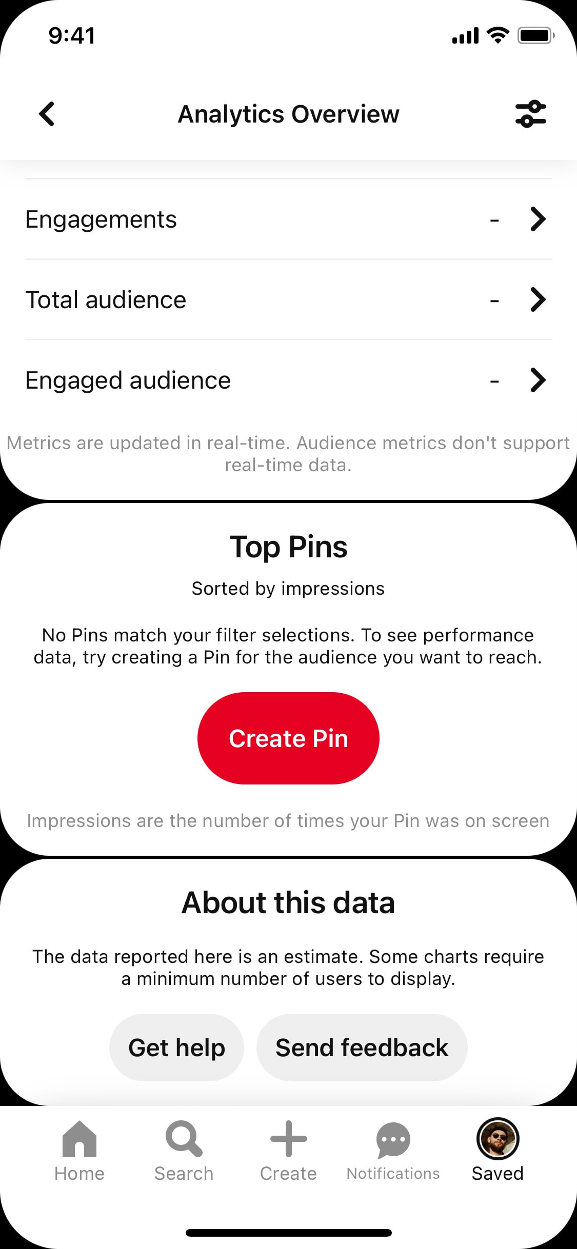 Pinterest iOS screen 489