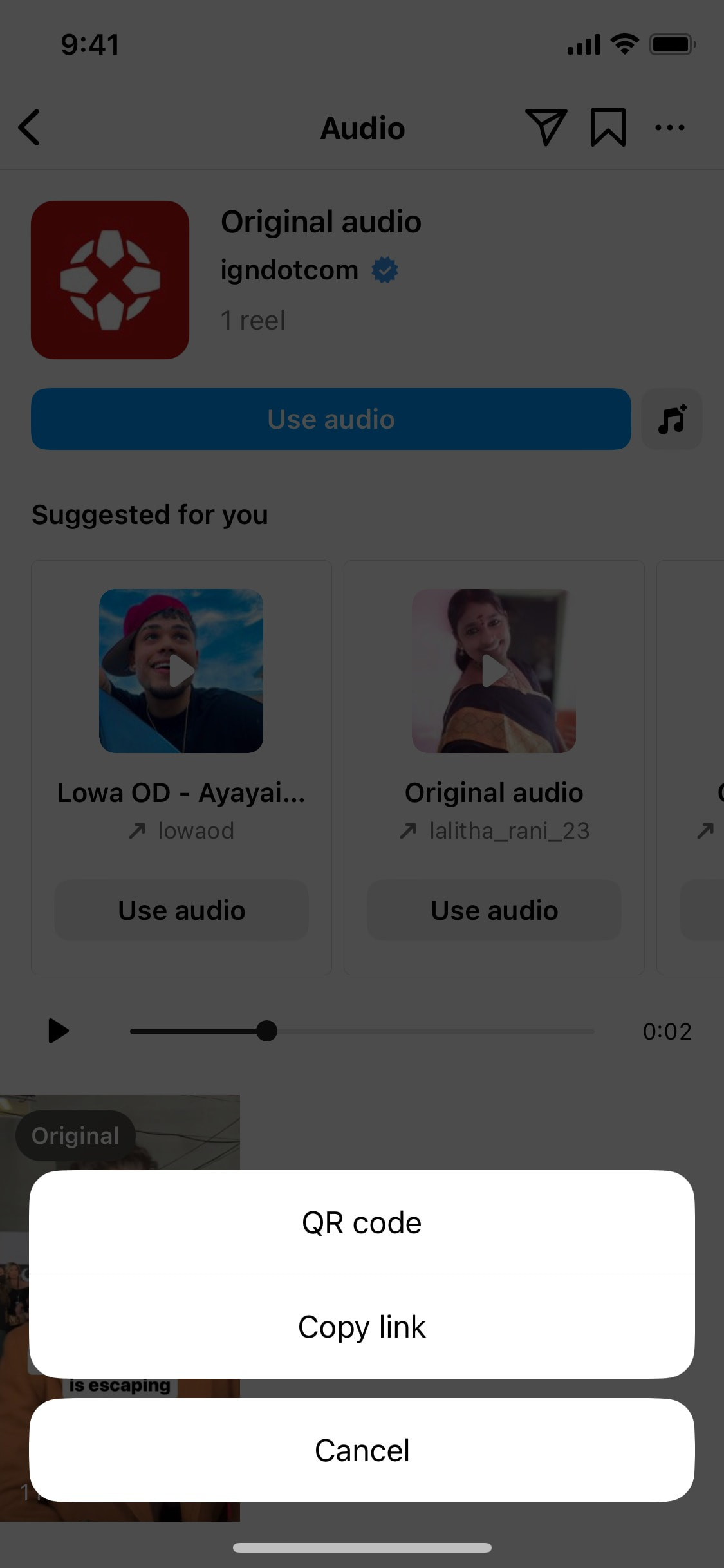 Instagram iOS screen 700