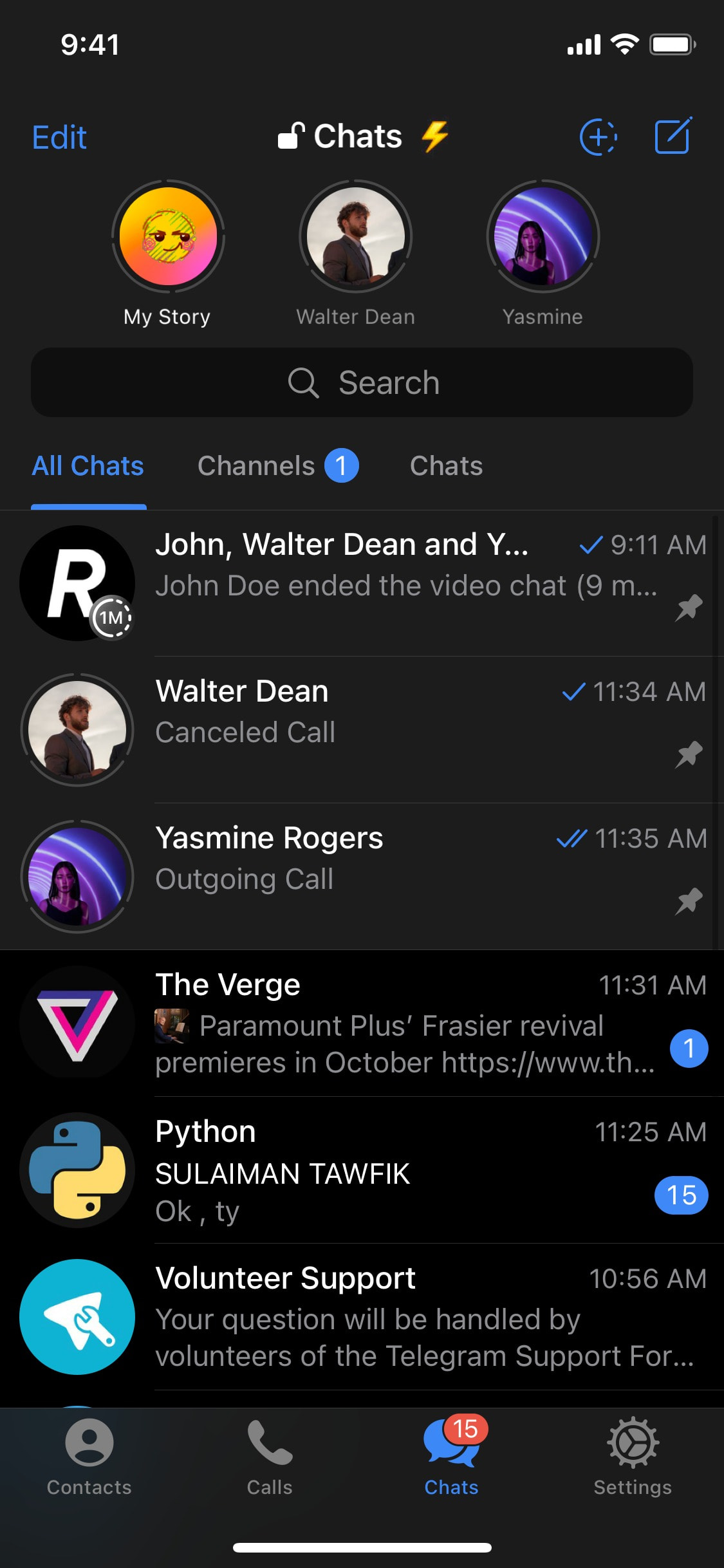 Telegram iOS screen 562