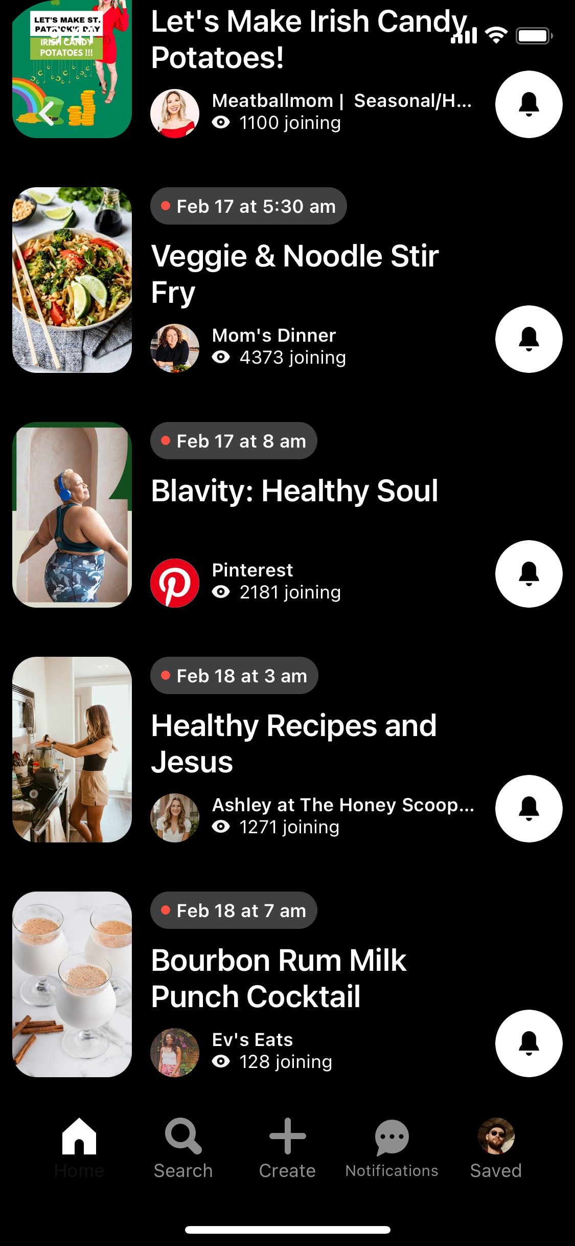 Pinterest iOS screen 325