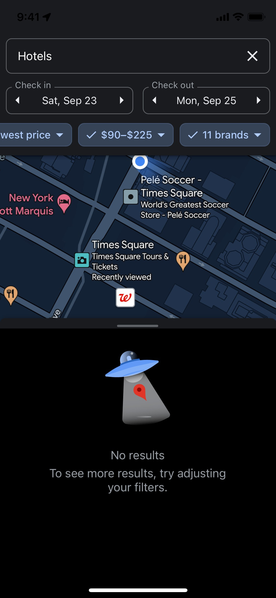 Google Maps iOS screen 200