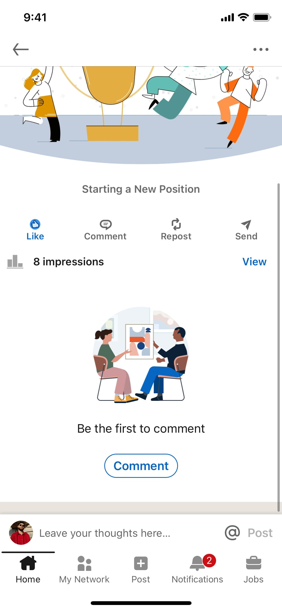 LinkedIn iOS screen 190