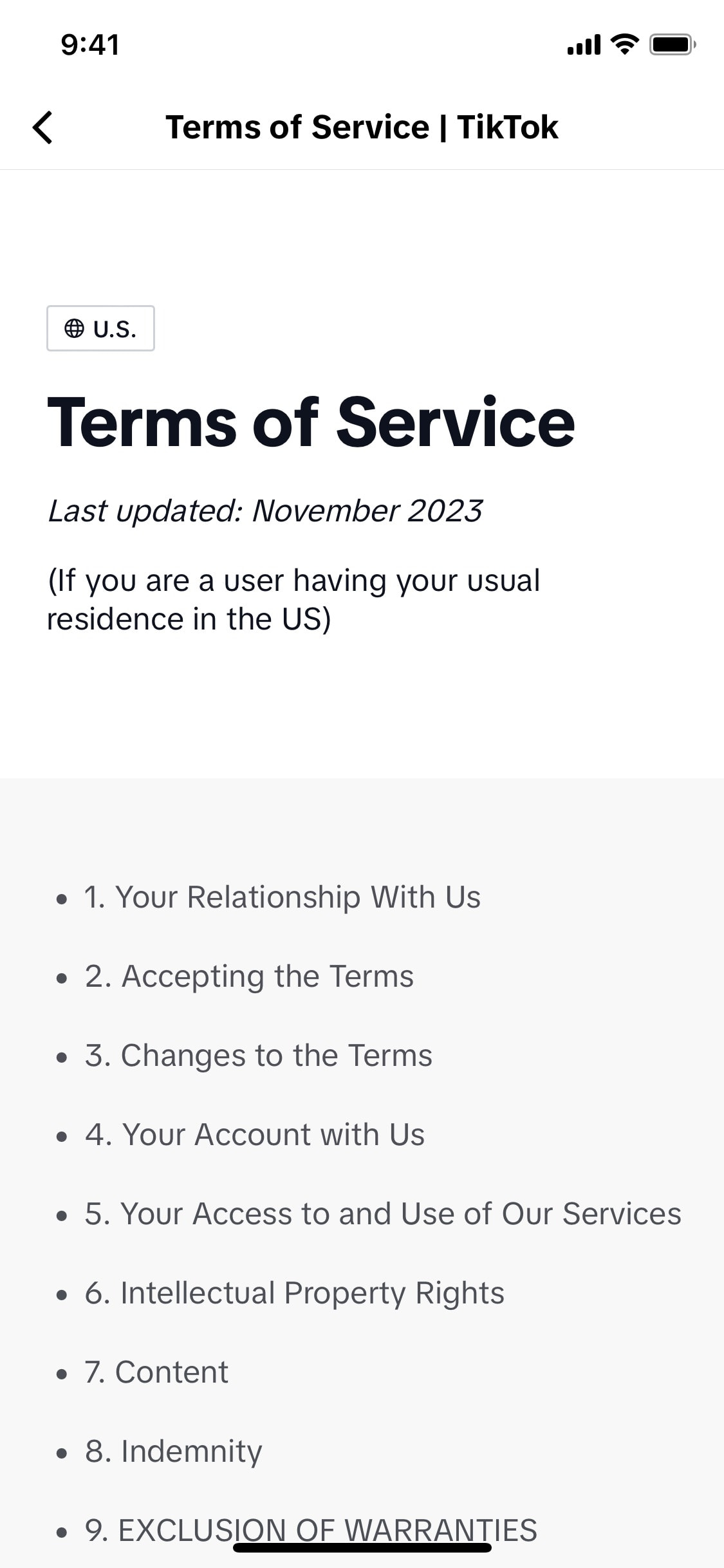 TikTok iOS screen 427