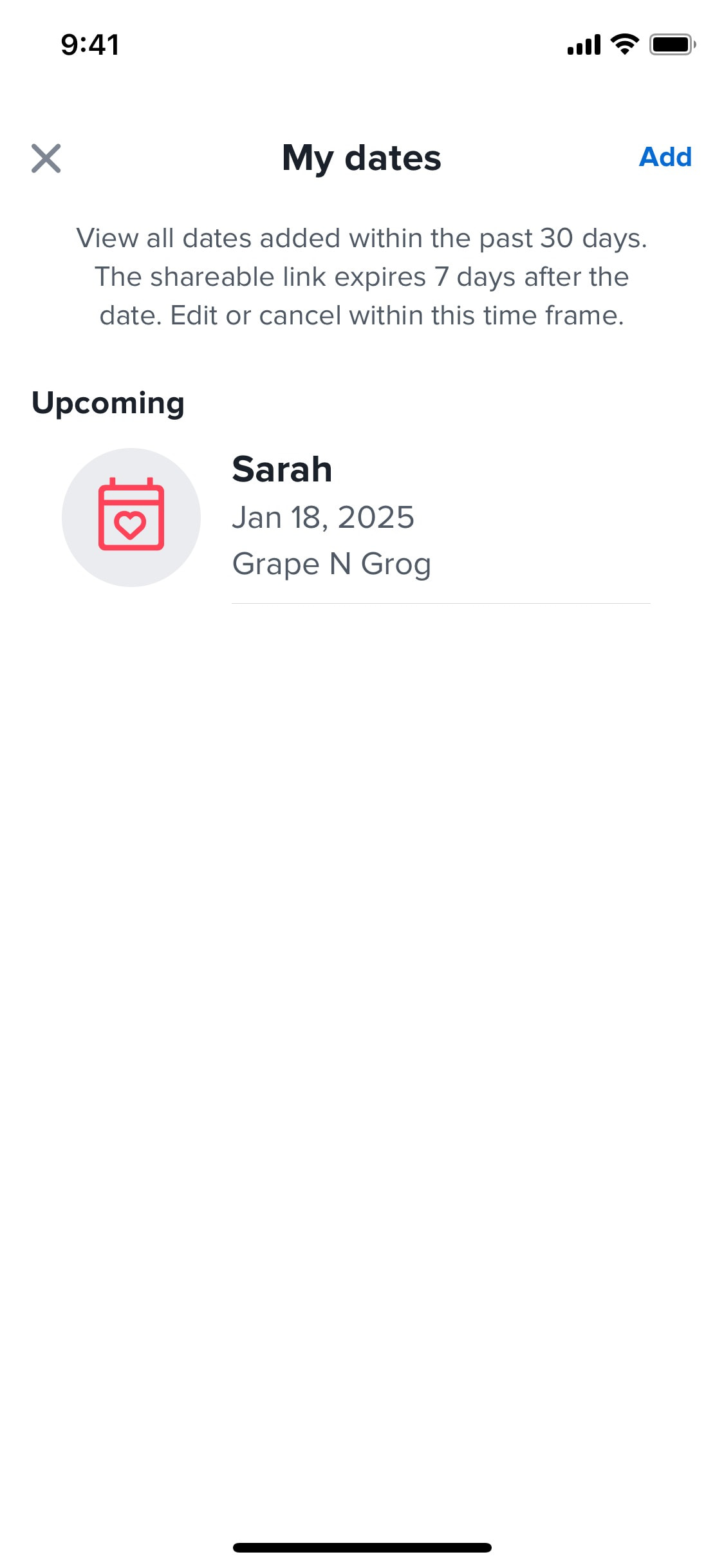 Tinder iOS screen 97