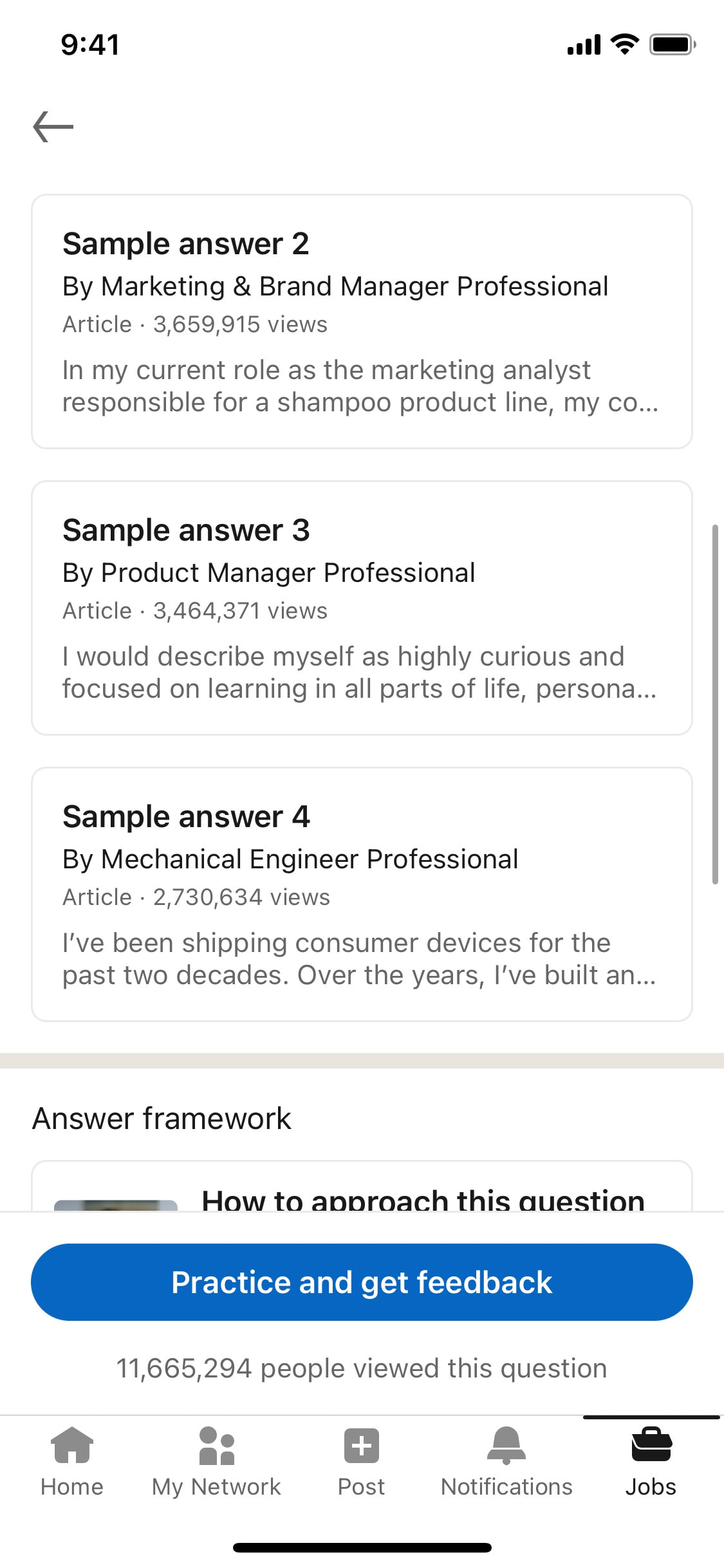 LinkedIn iOS screen 17