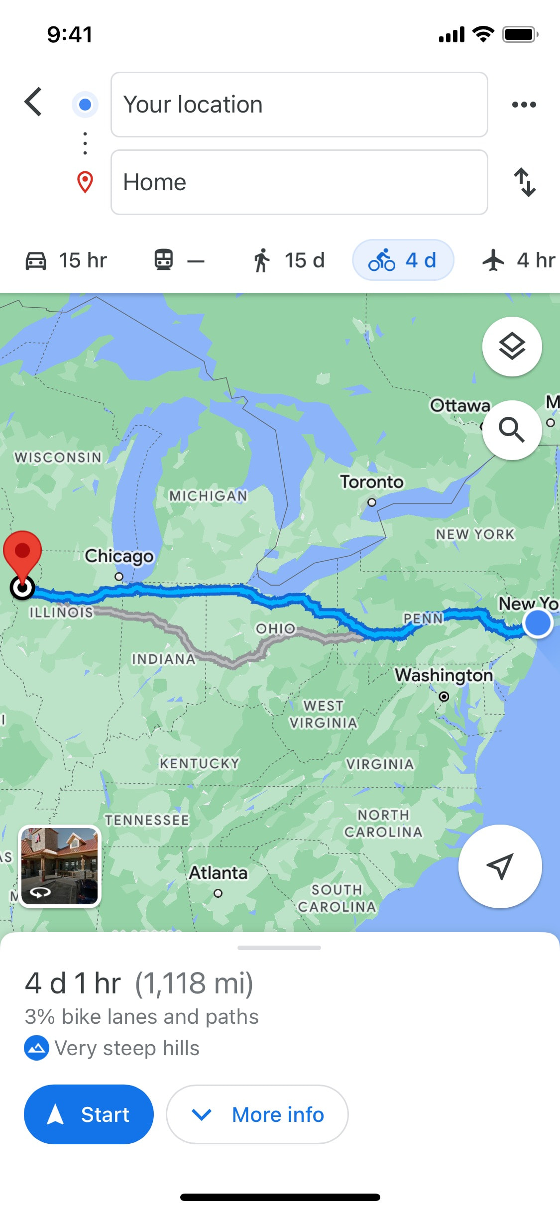 Google Maps iOS screen 598