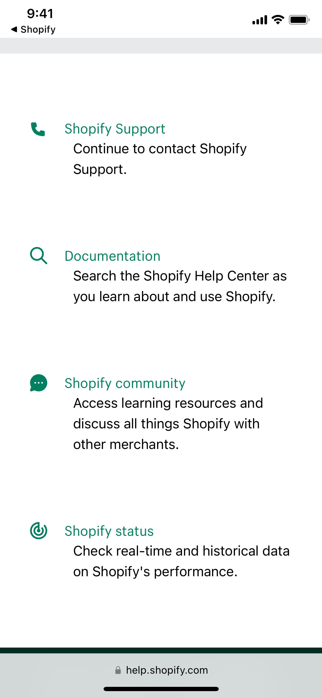 Shopify iOS screen 34