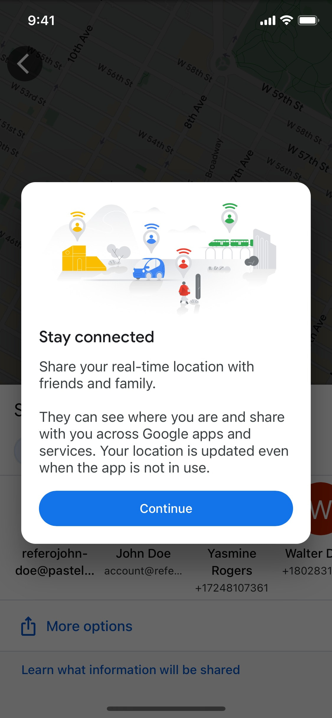 Google Maps iOS screen 617