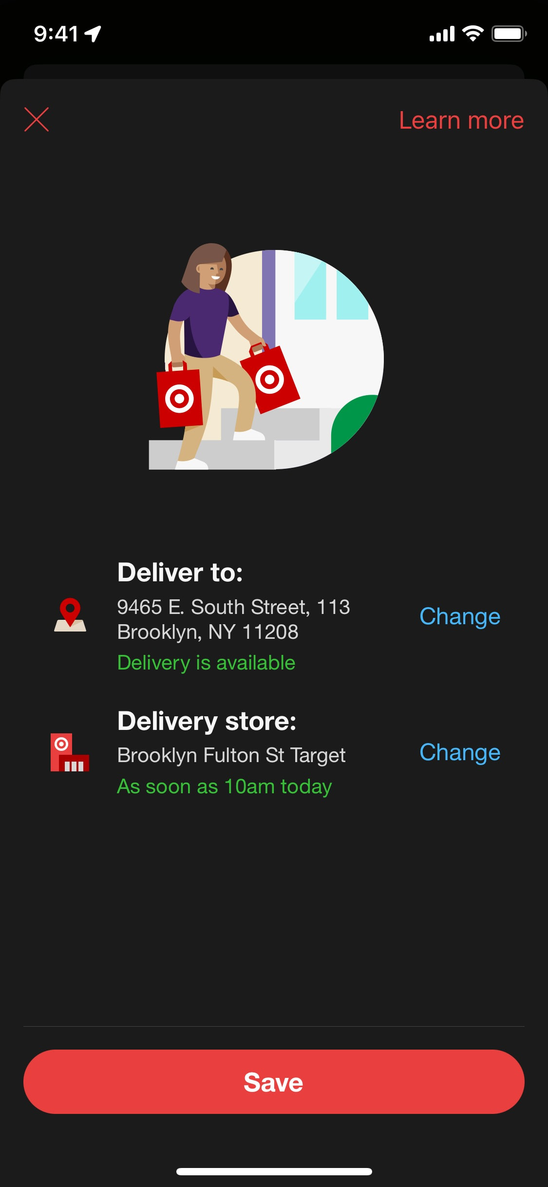 Target iOS screen 168