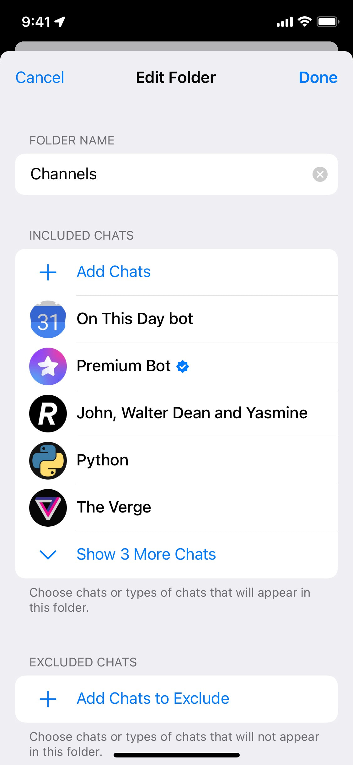 Telegram iOS screen 352