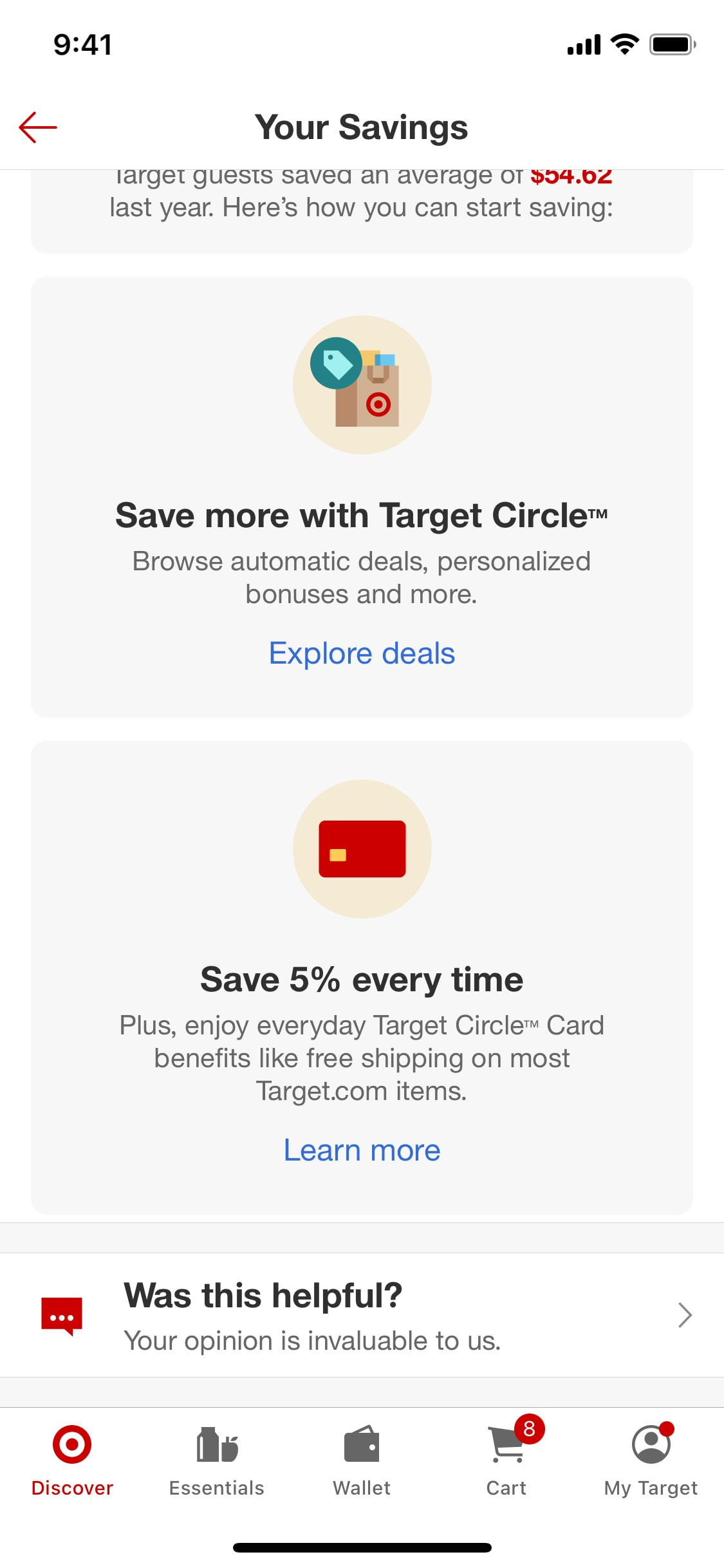 Target iOS screen 506
