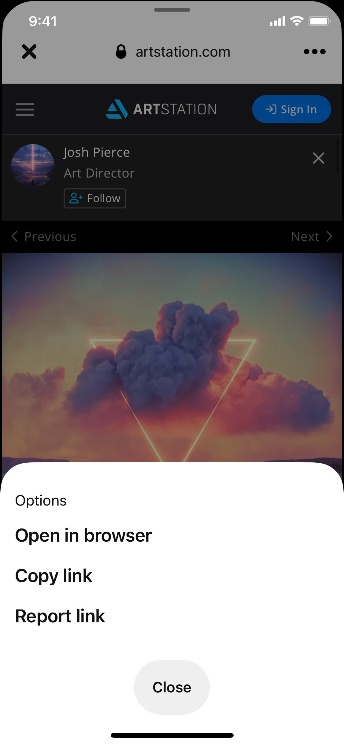 Pinterest iOS screen 310