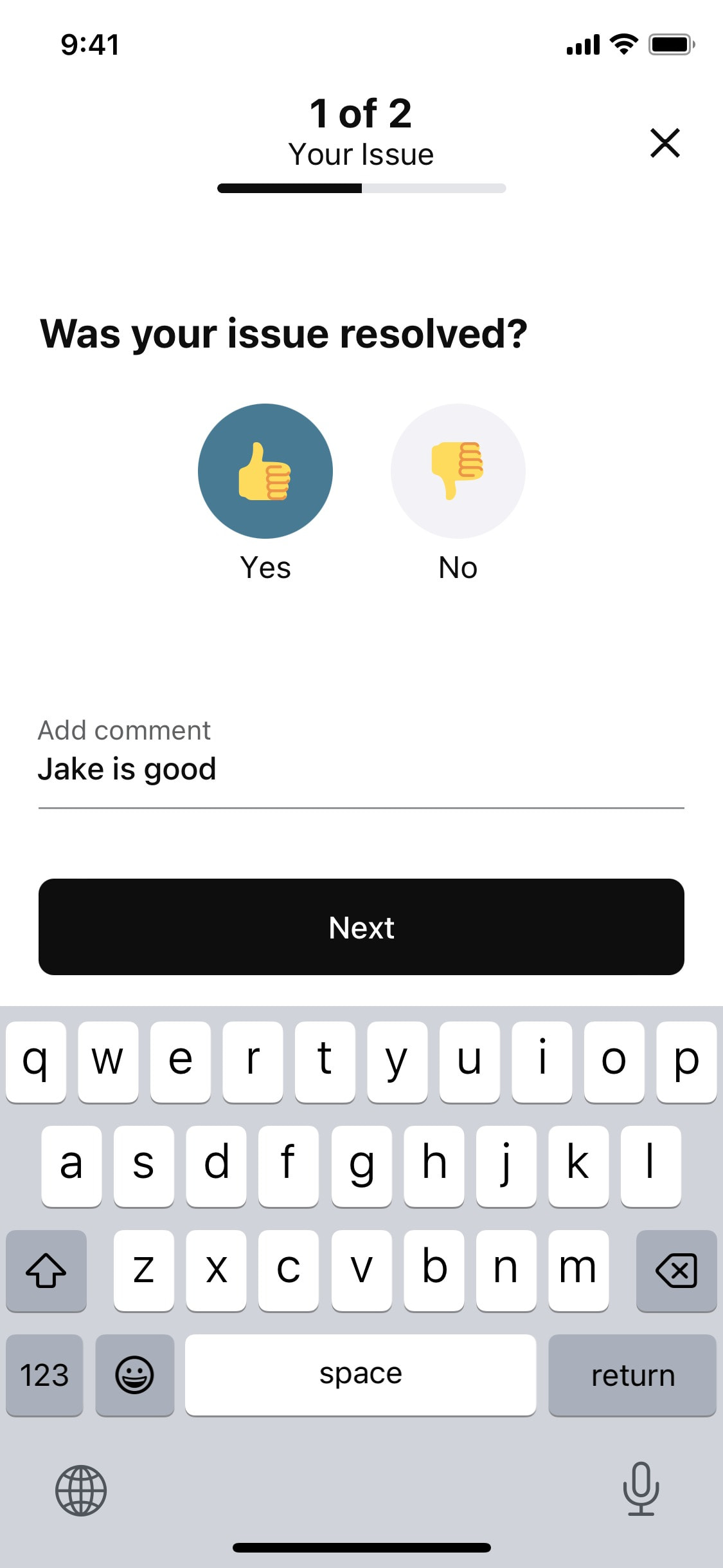 Klarna iOS screen 528