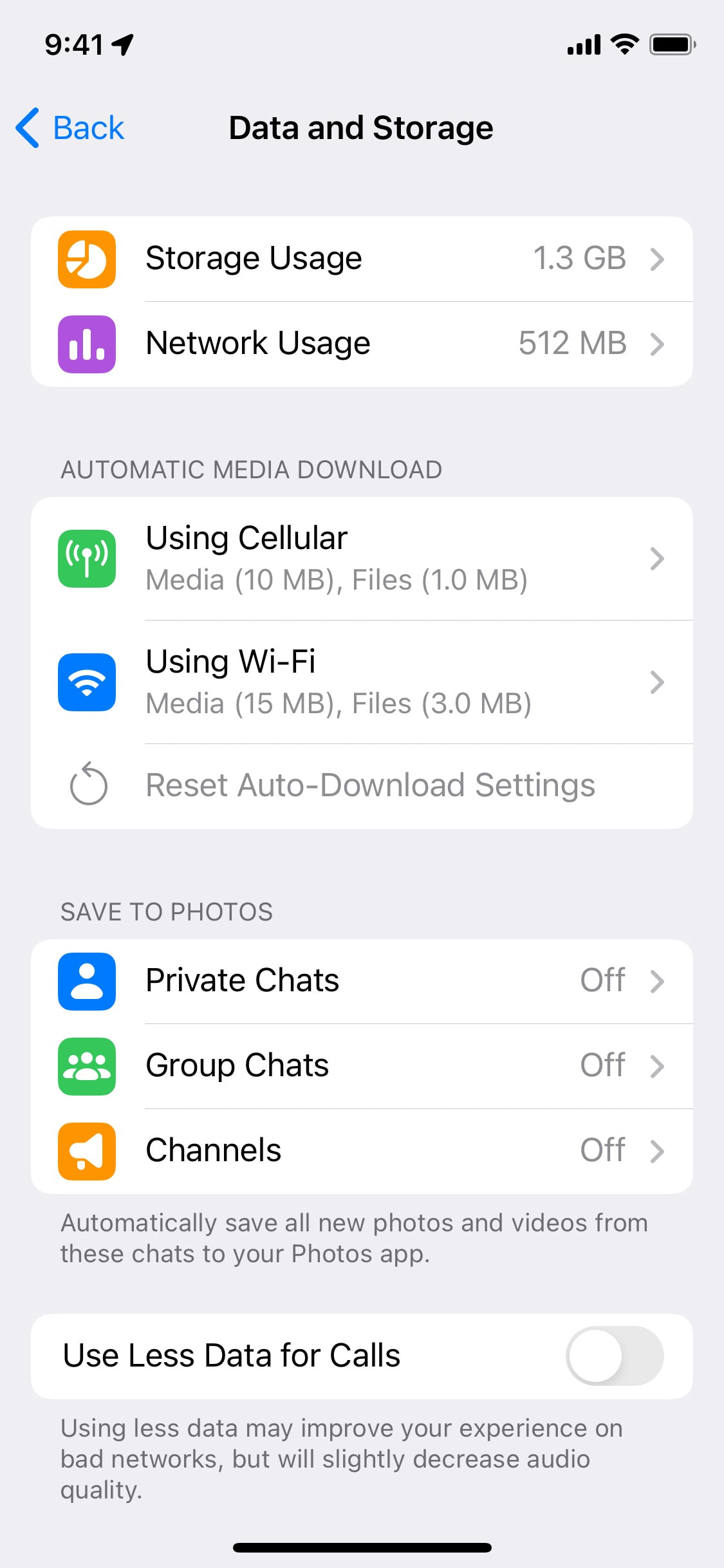 Telegram iOS screen 472