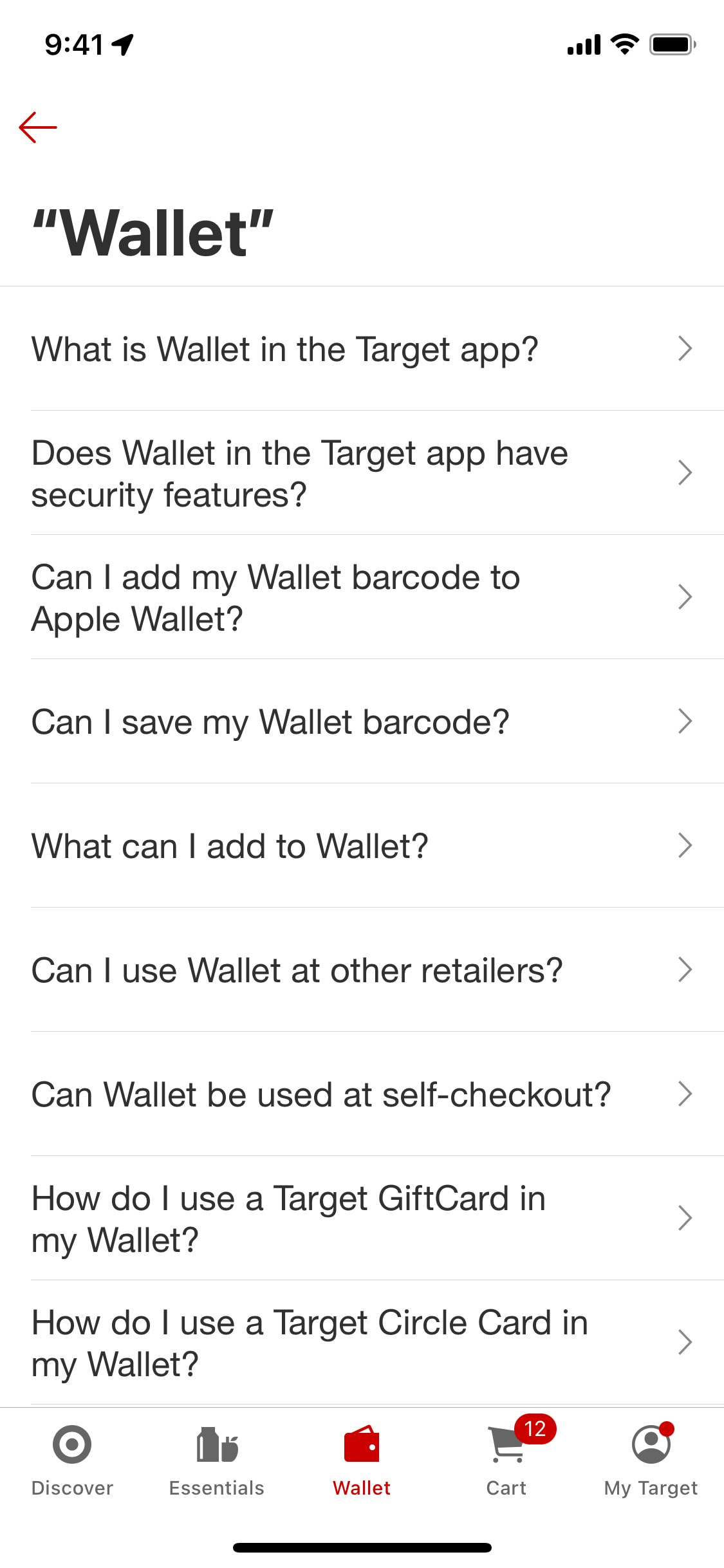Target iOS screen 345