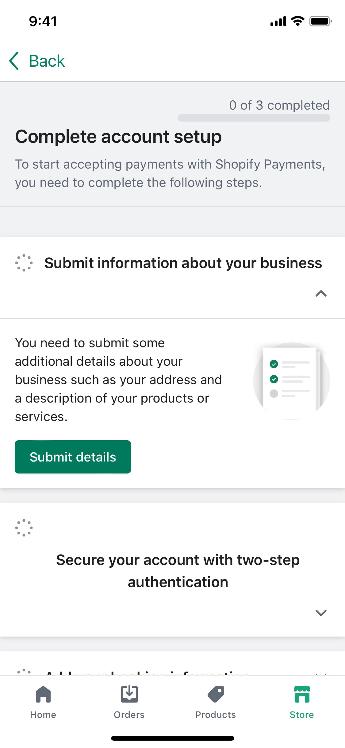 Shopify iOS screen 304