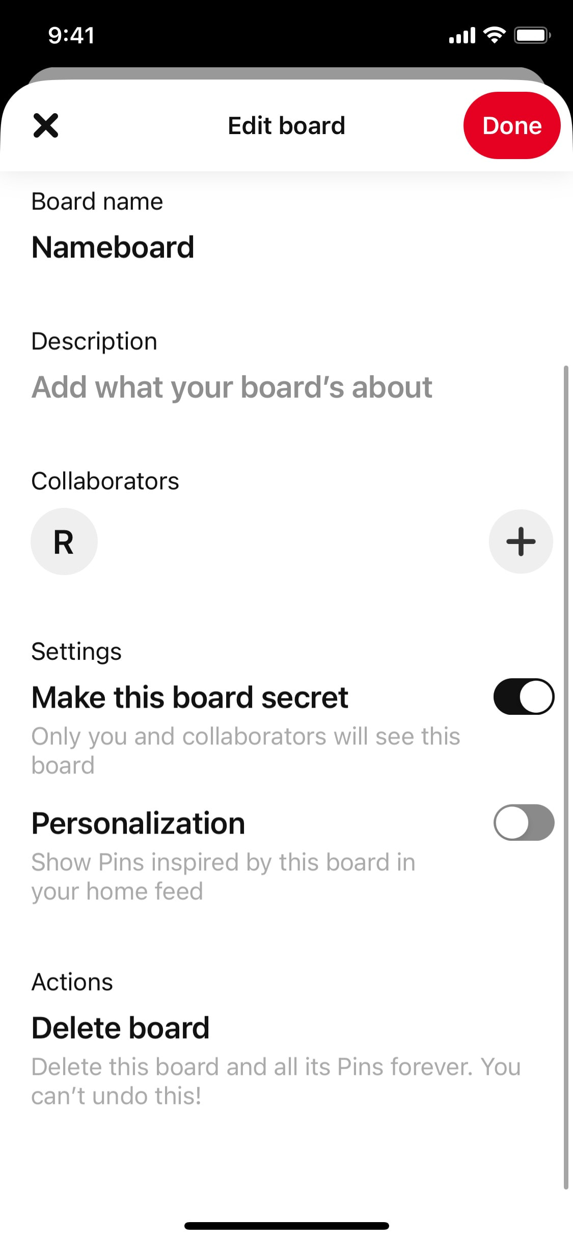 Pinterest iOS screen 113