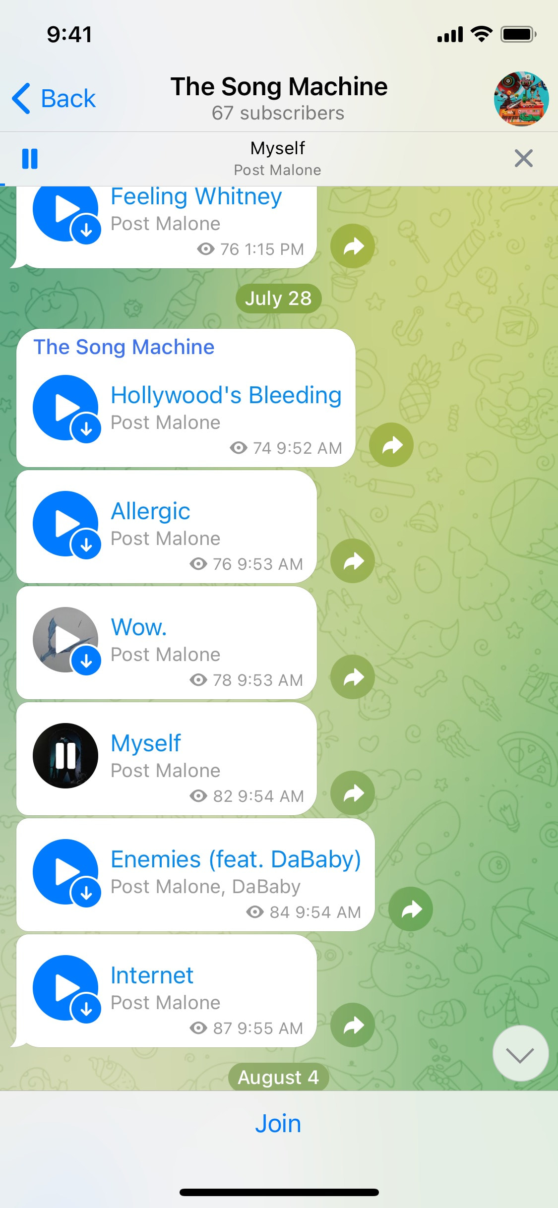 Telegram iOS screen 670