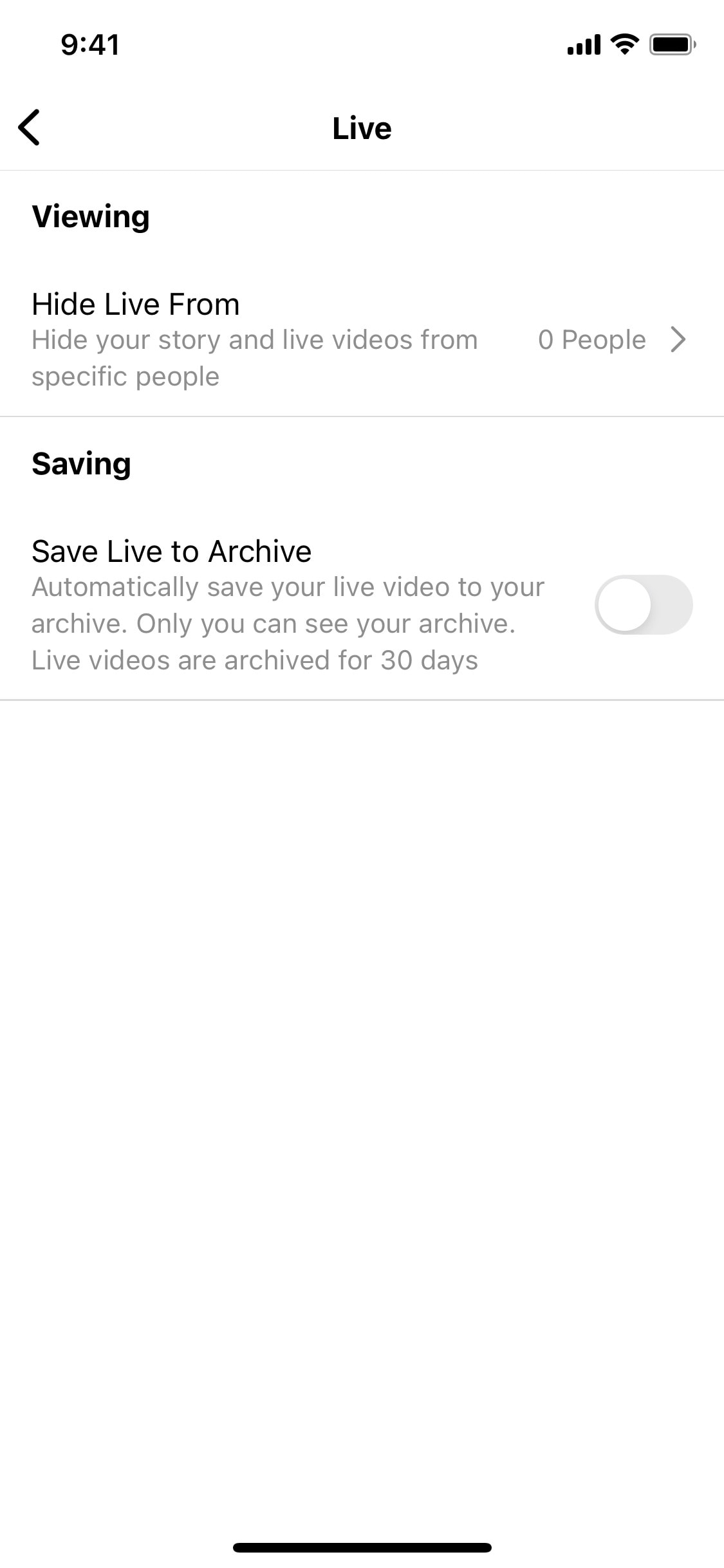 Instagram iOS screen 958