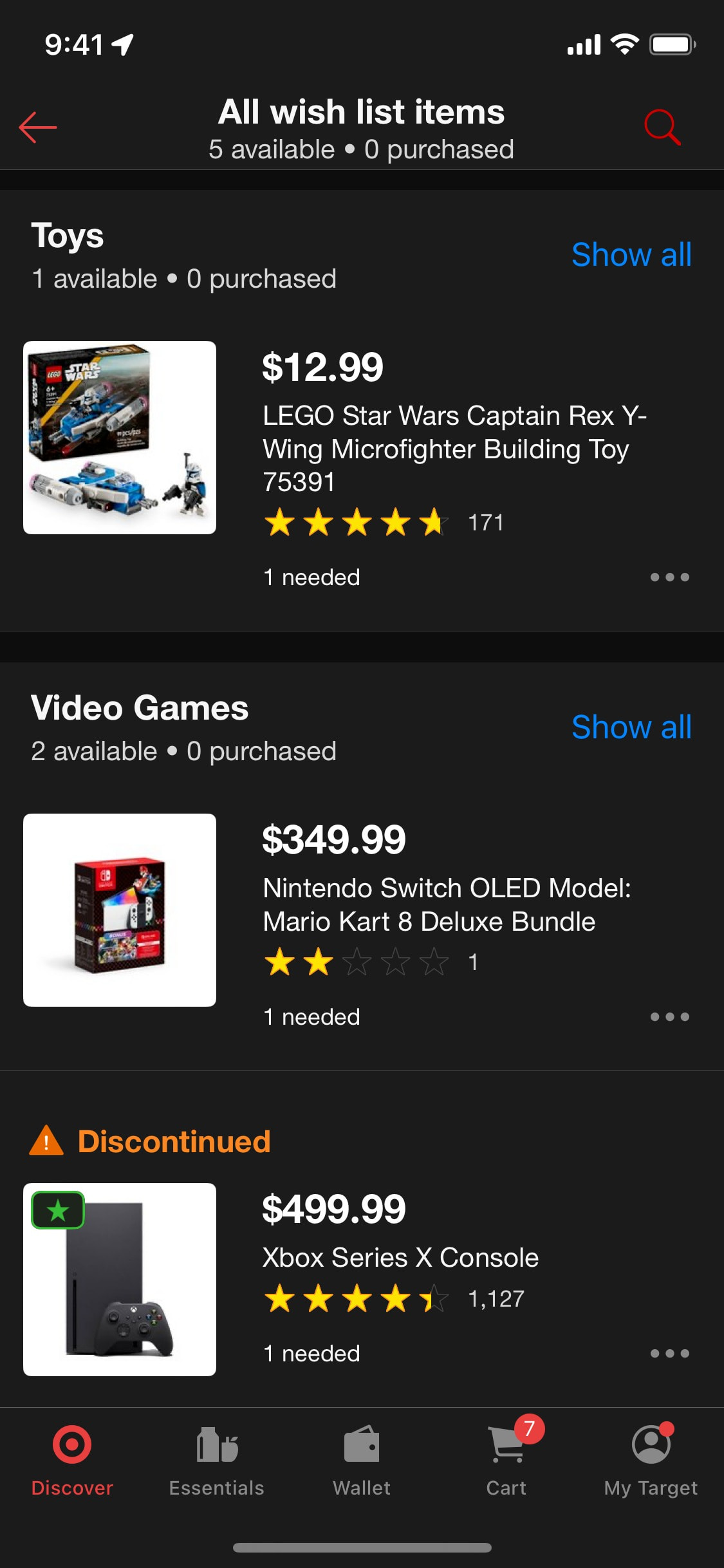 Target iOS screen 354