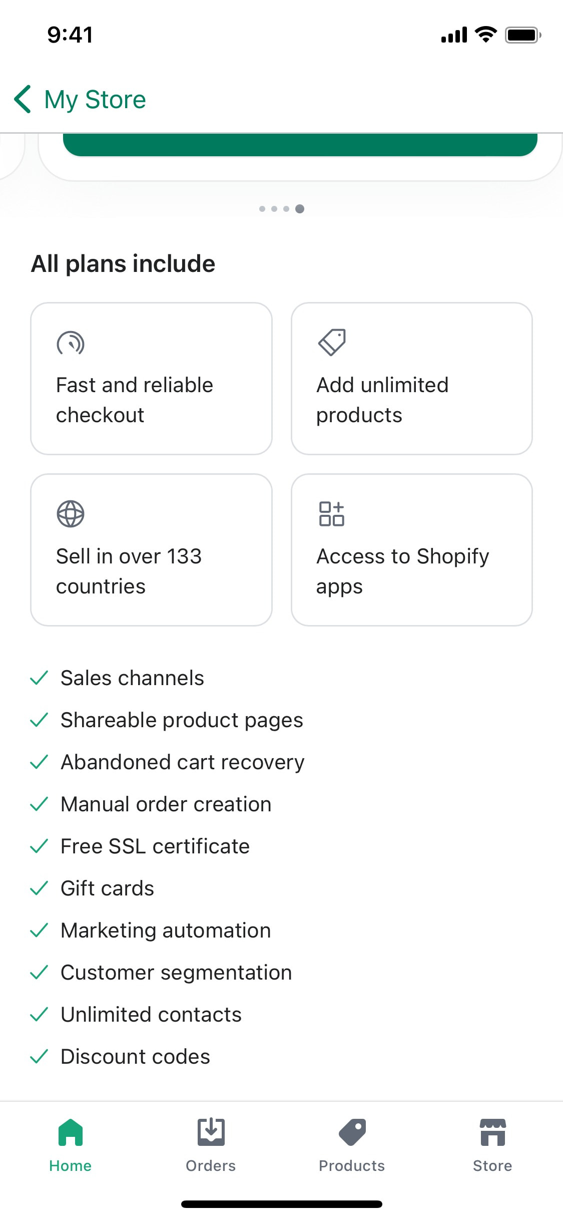 Shopify iOS screen 422