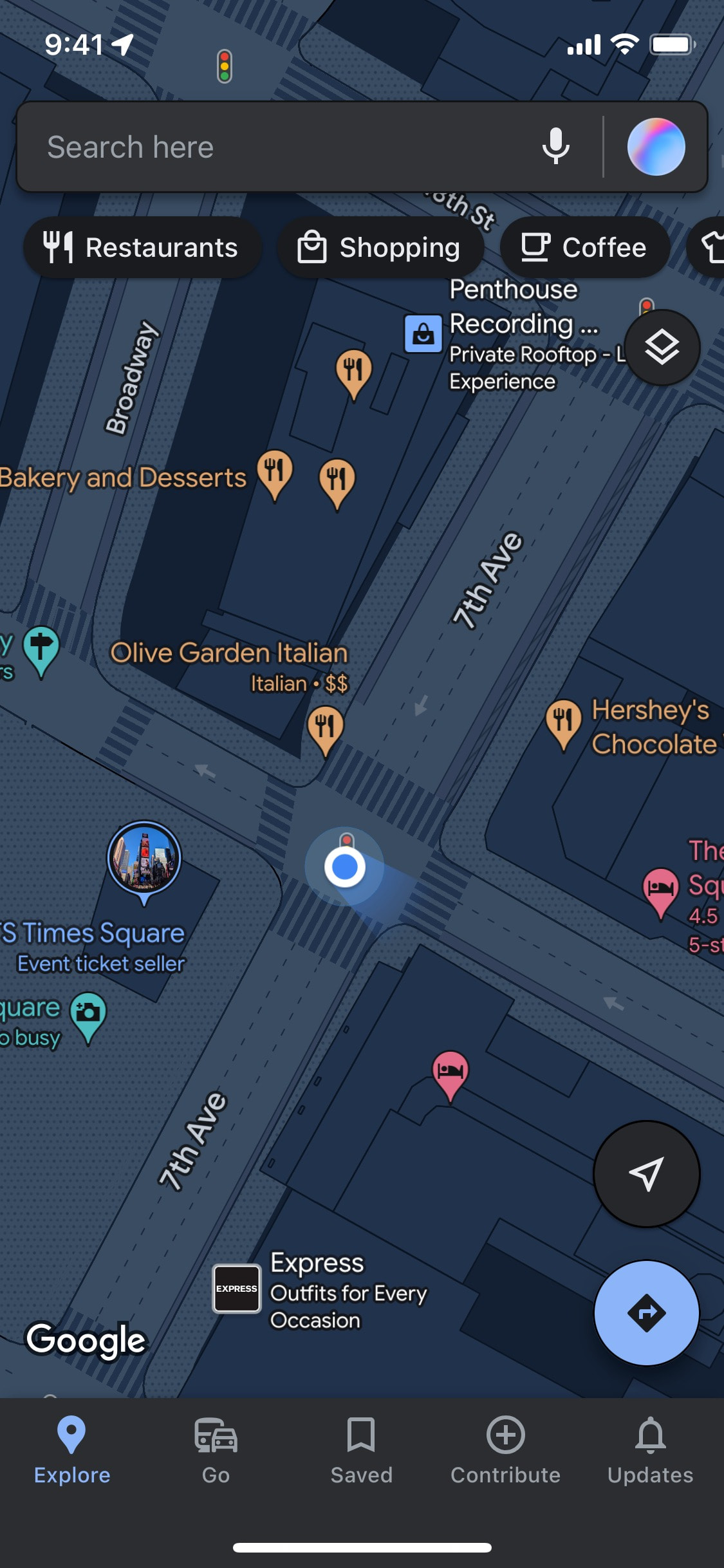 Google Maps iOS screen 270