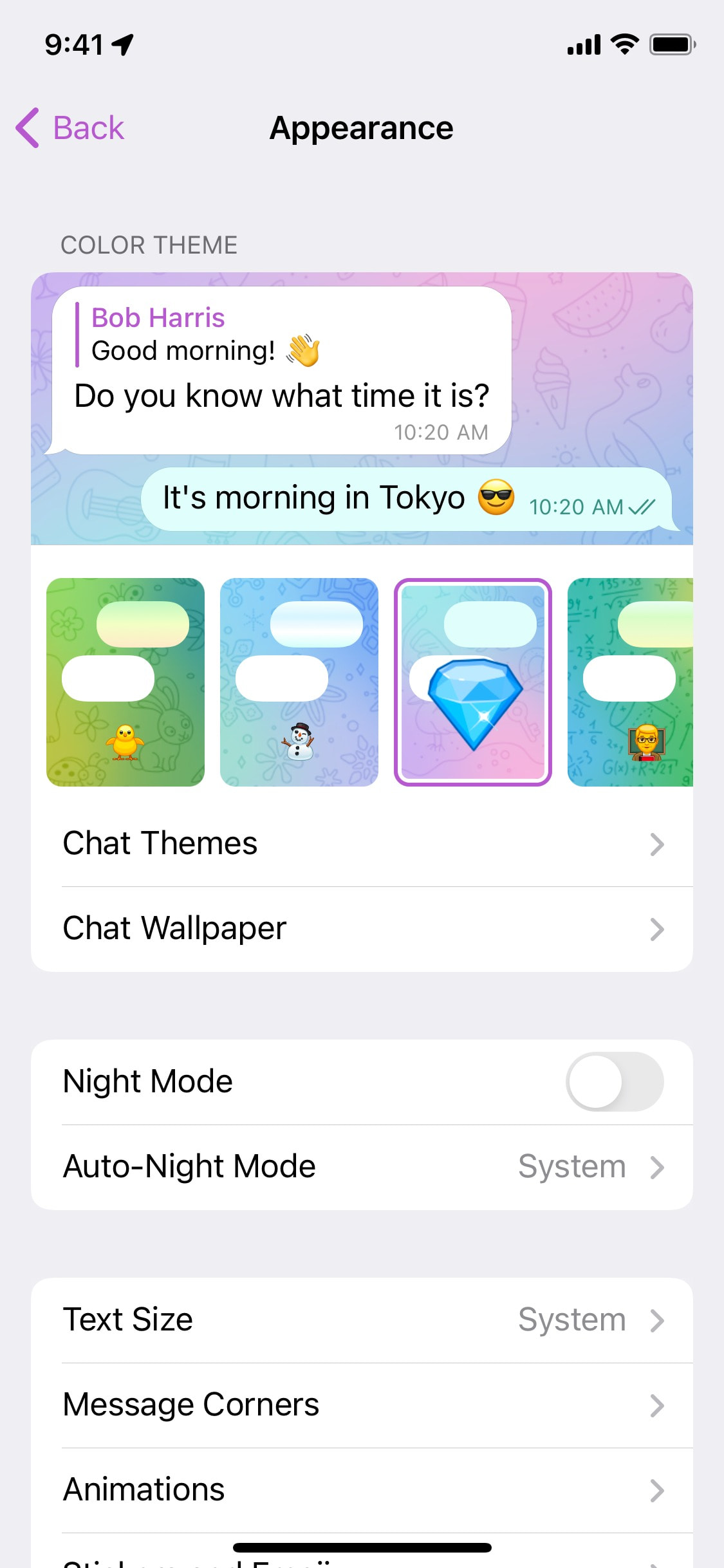 Telegram iOS screen 131