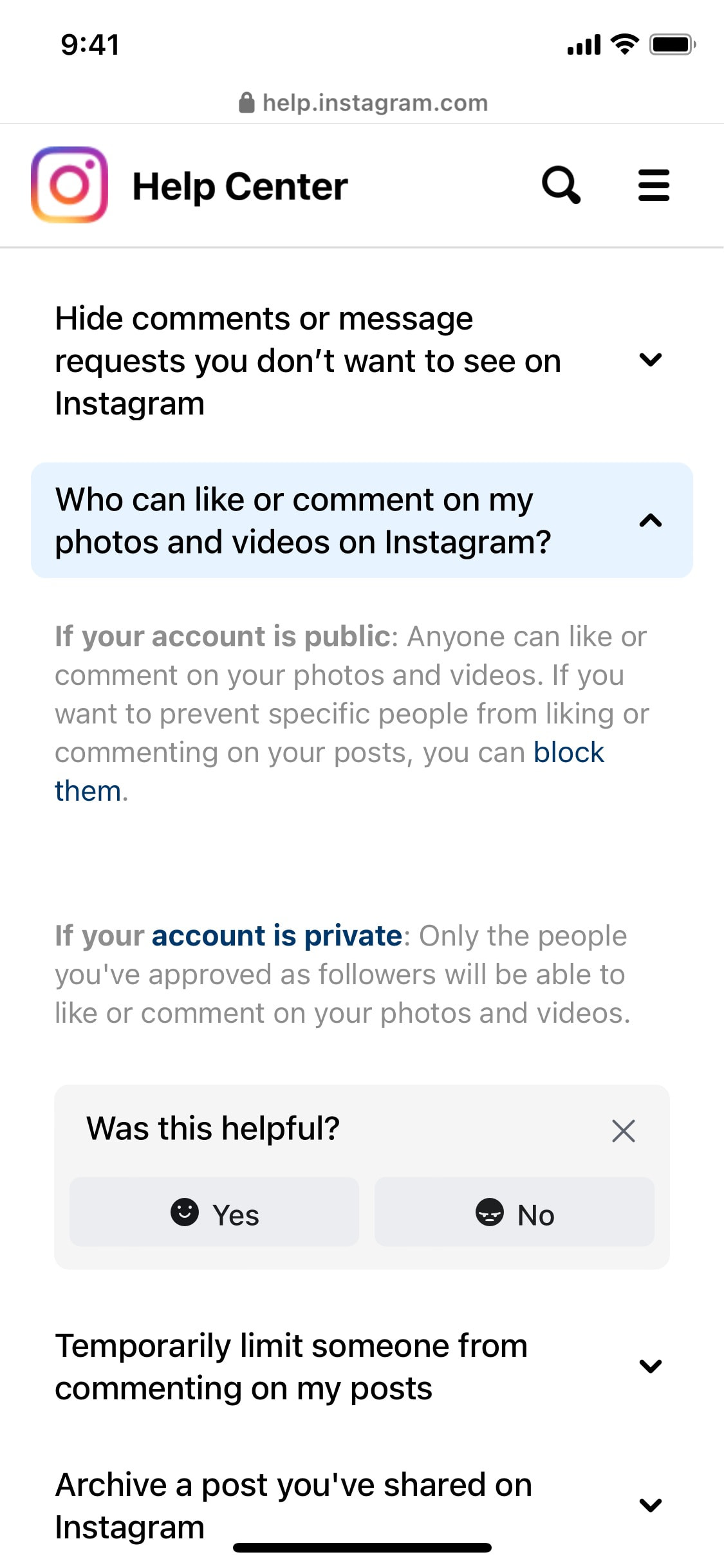 Instagram iOS screen 655