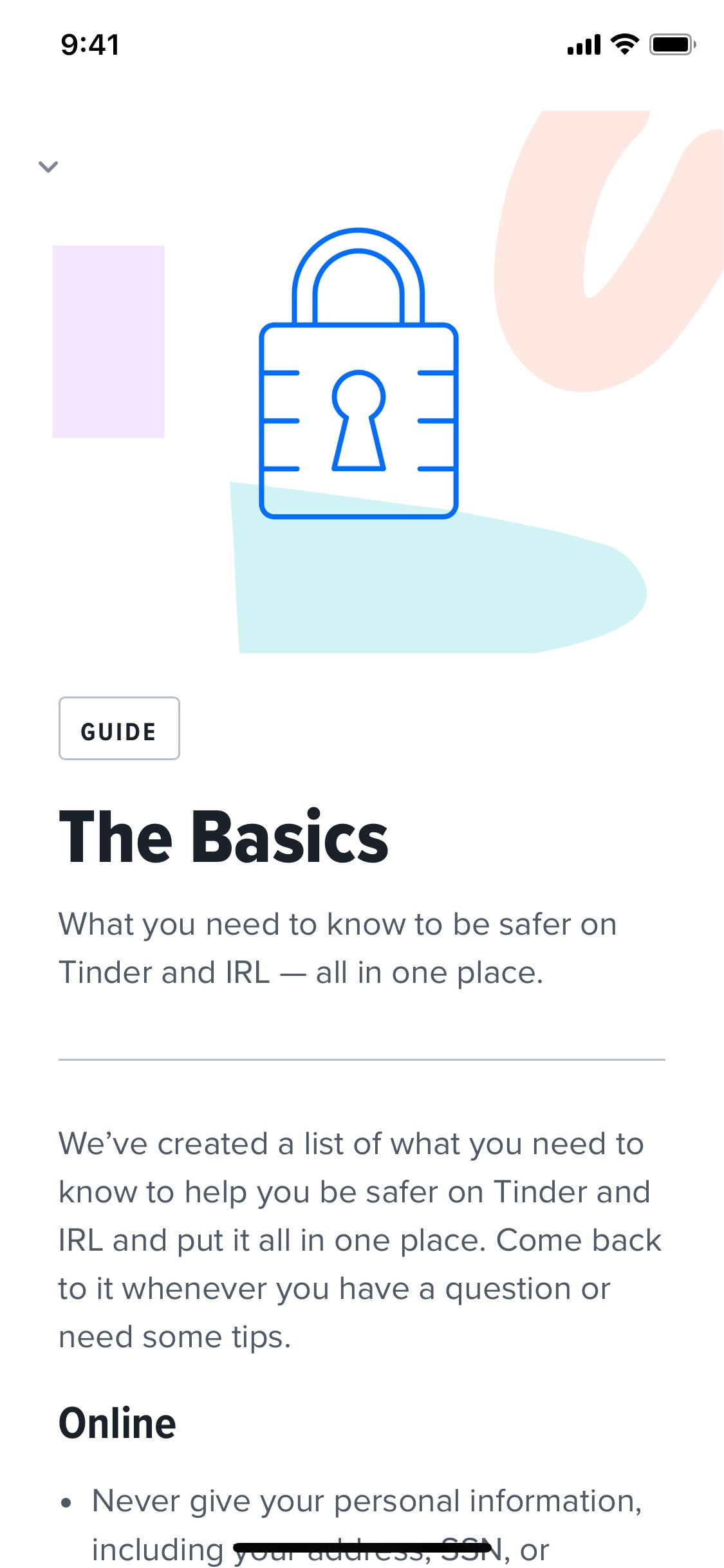 Tinder iOS screen 427