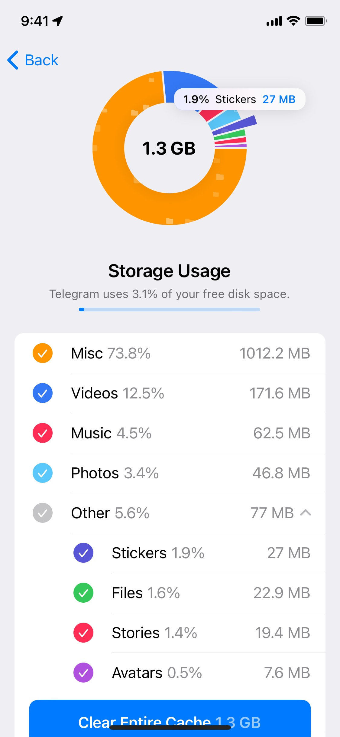 Telegram iOS screen 94