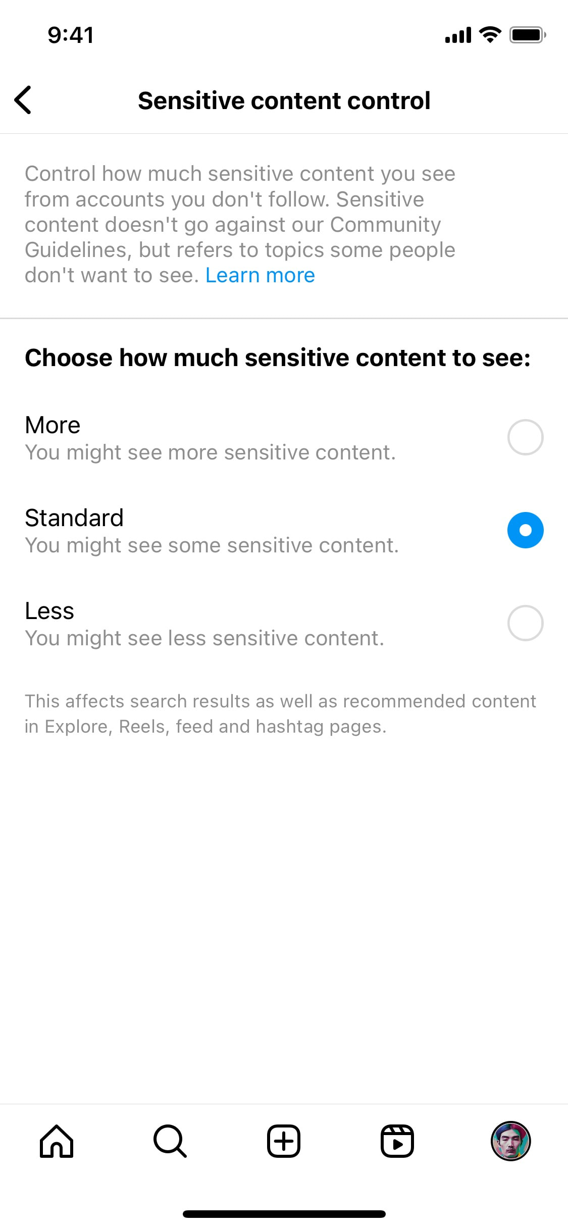 Instagram iOS screen 615