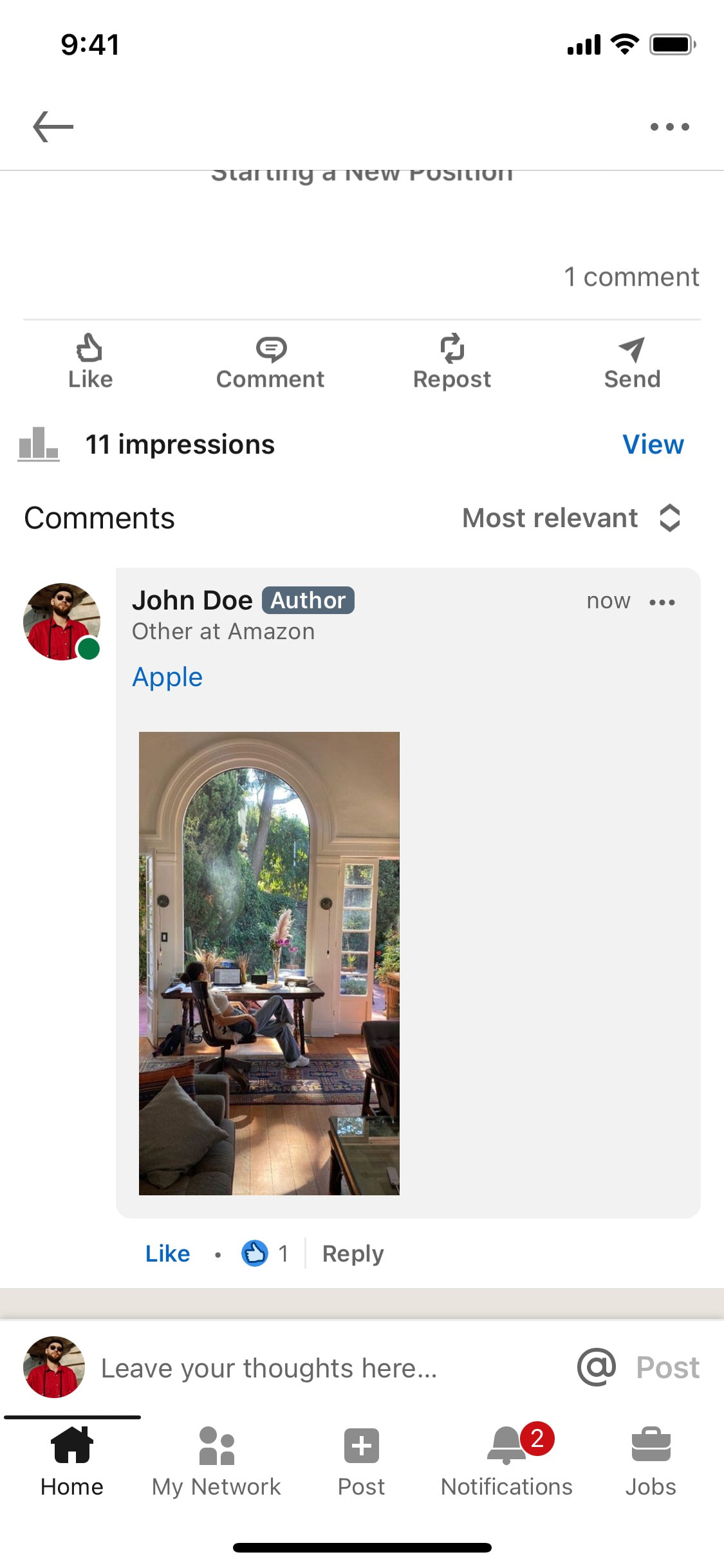 LinkedIn iOS screen 343