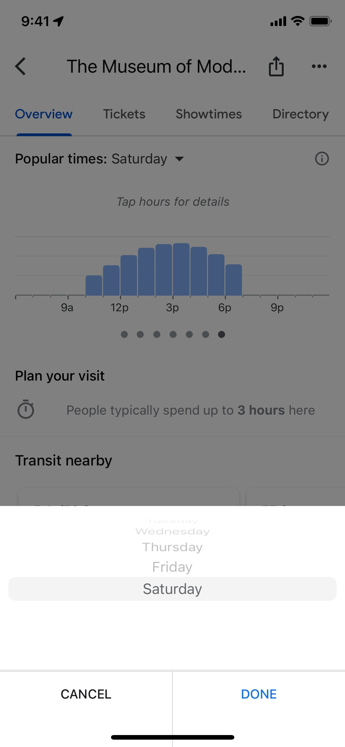 Google Maps iOS screen 114