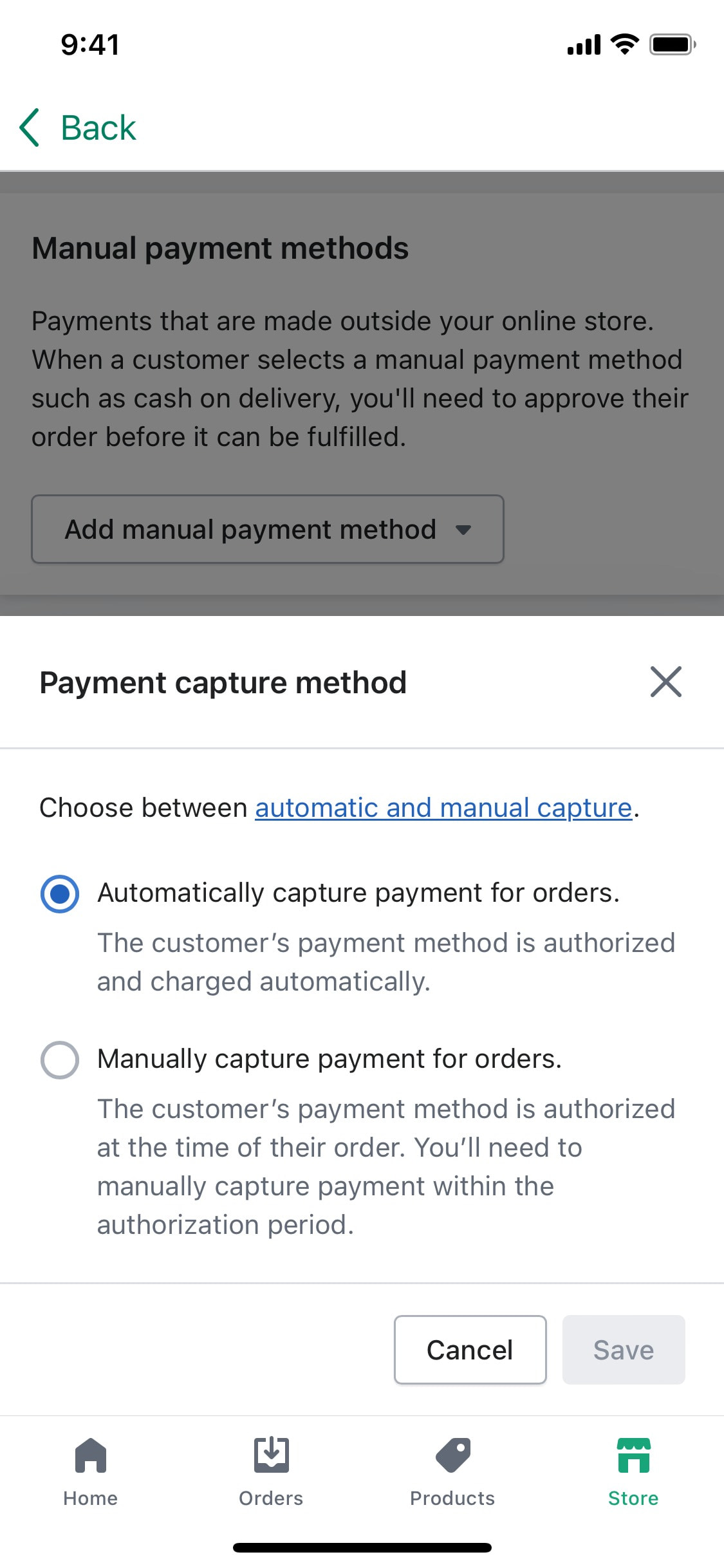 Shopify iOS screen 205